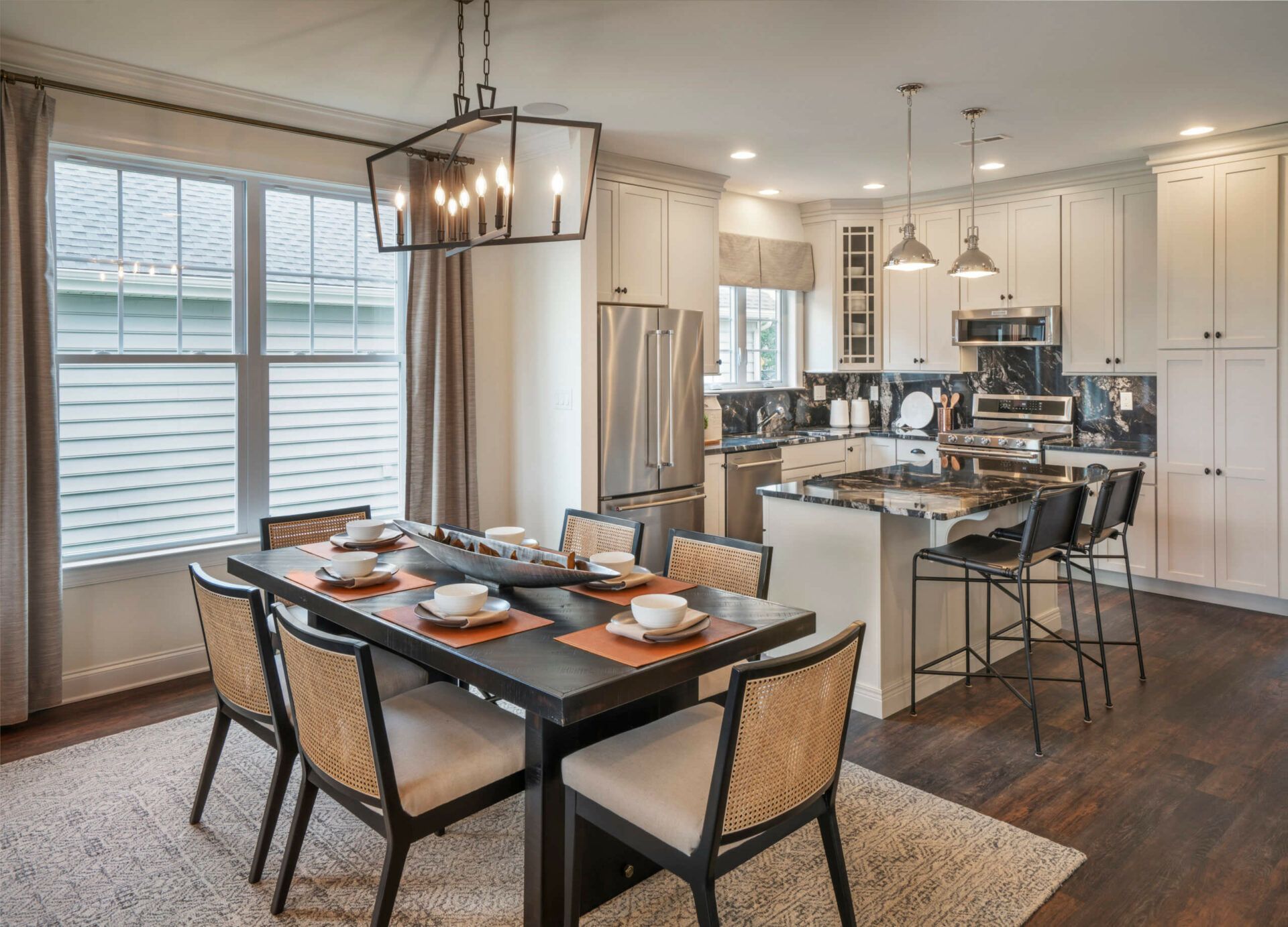 The Betsy Ross Model Kitchen and Dining Area