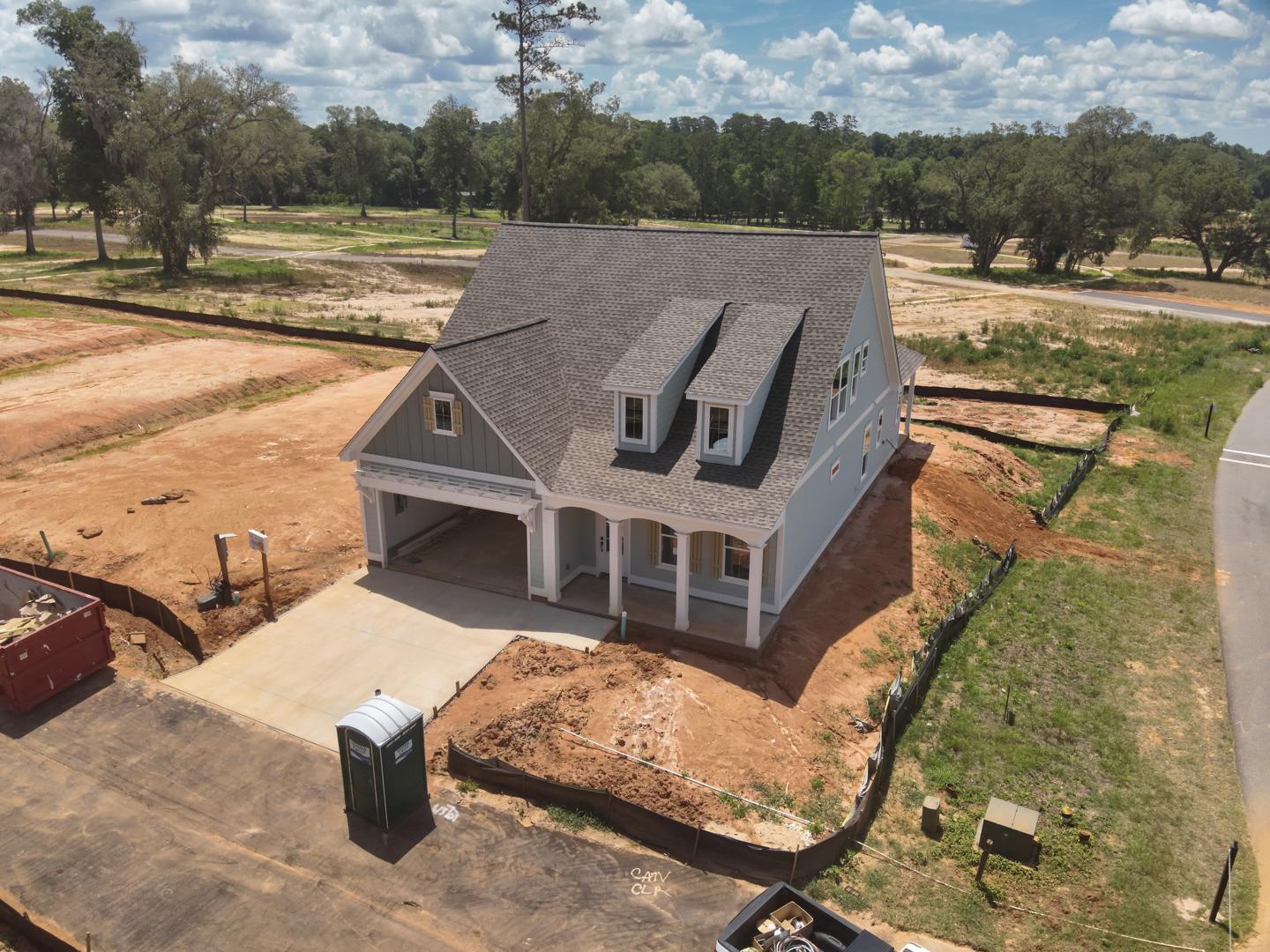 Aerial View Oak Haven Spec Home Construction