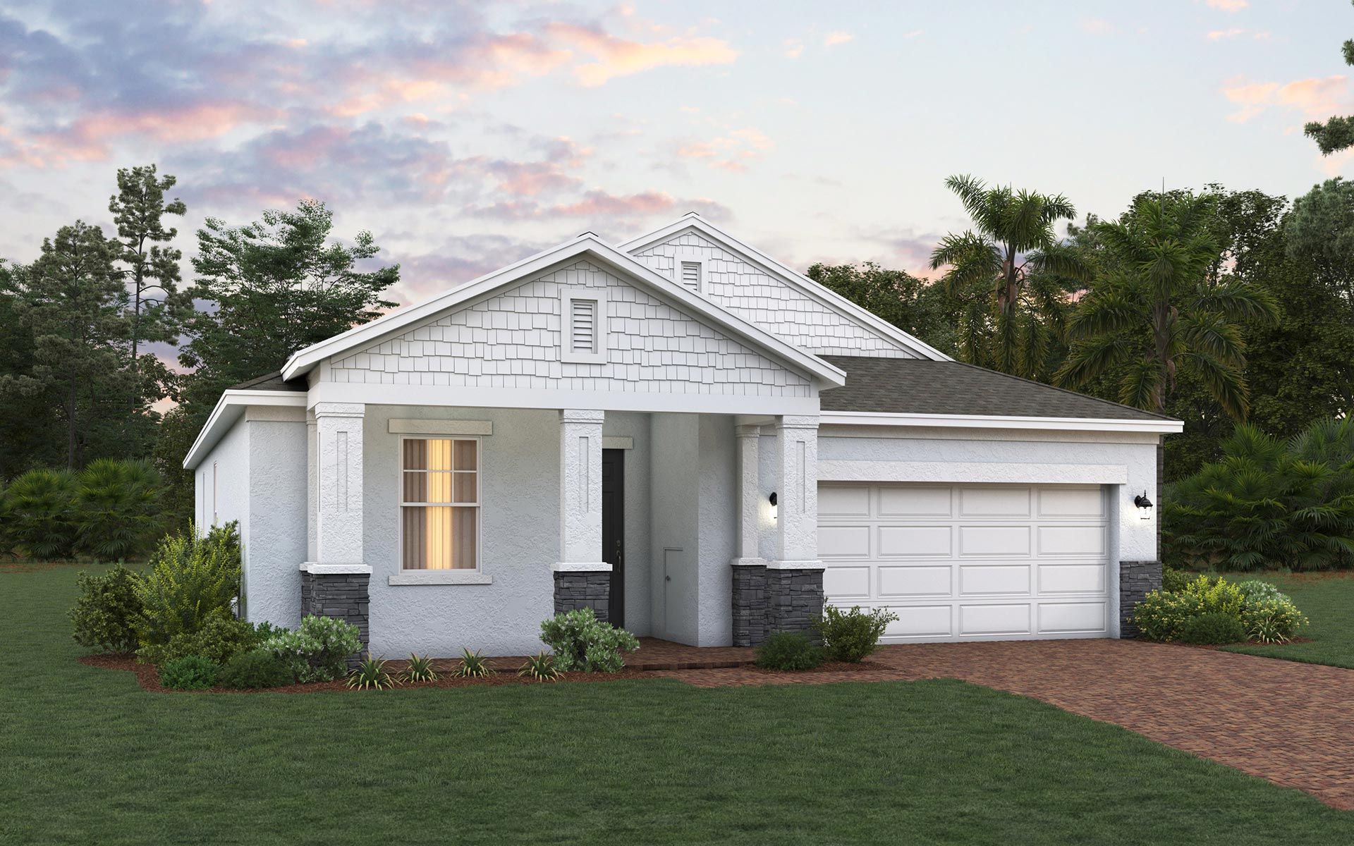 Bennet elevation 4 with optional stone