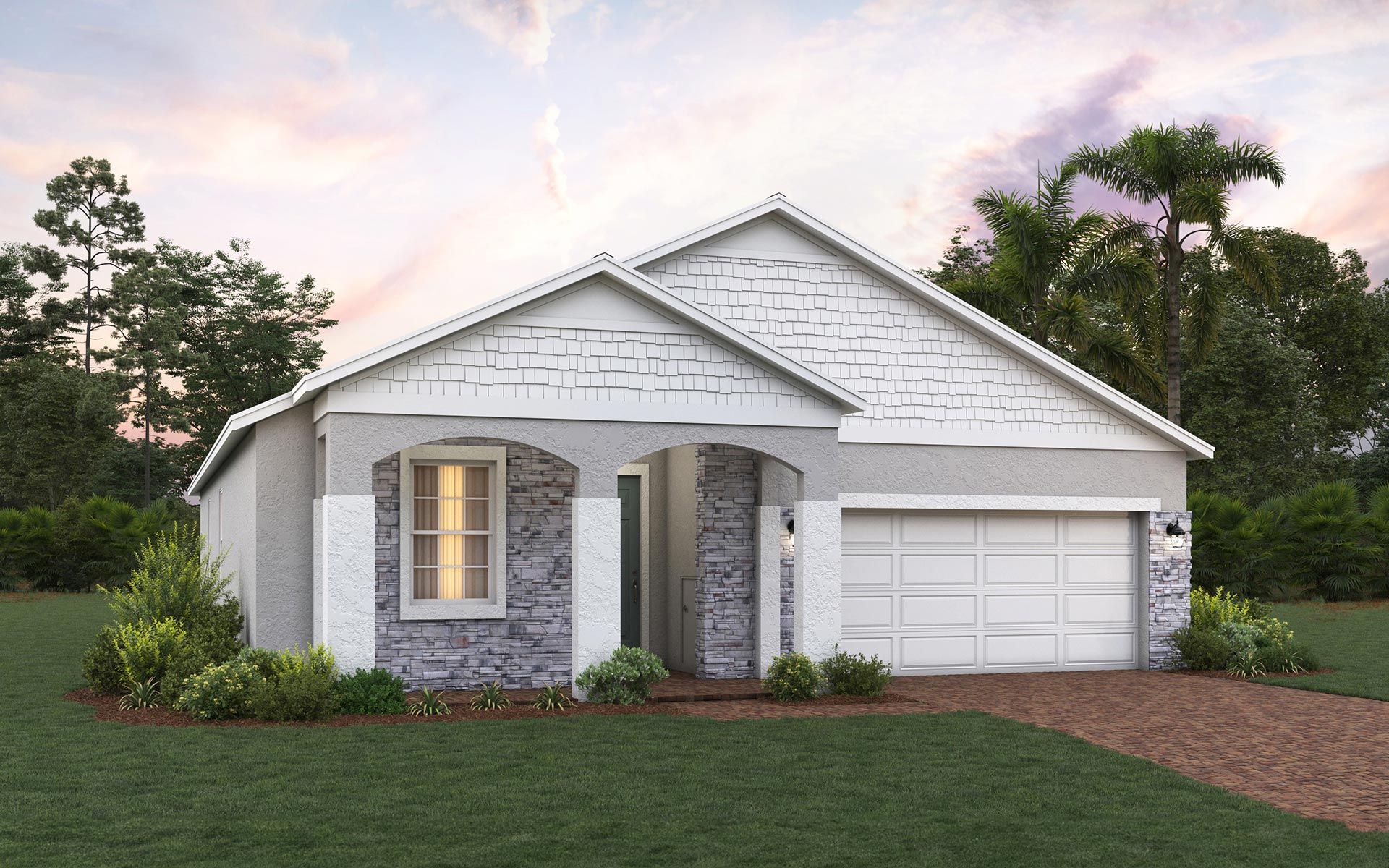 Bennet elevation 3 with optional stone