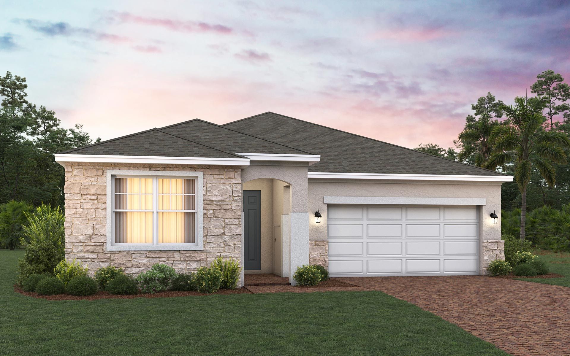 Alexander elevation 3 with optional stone