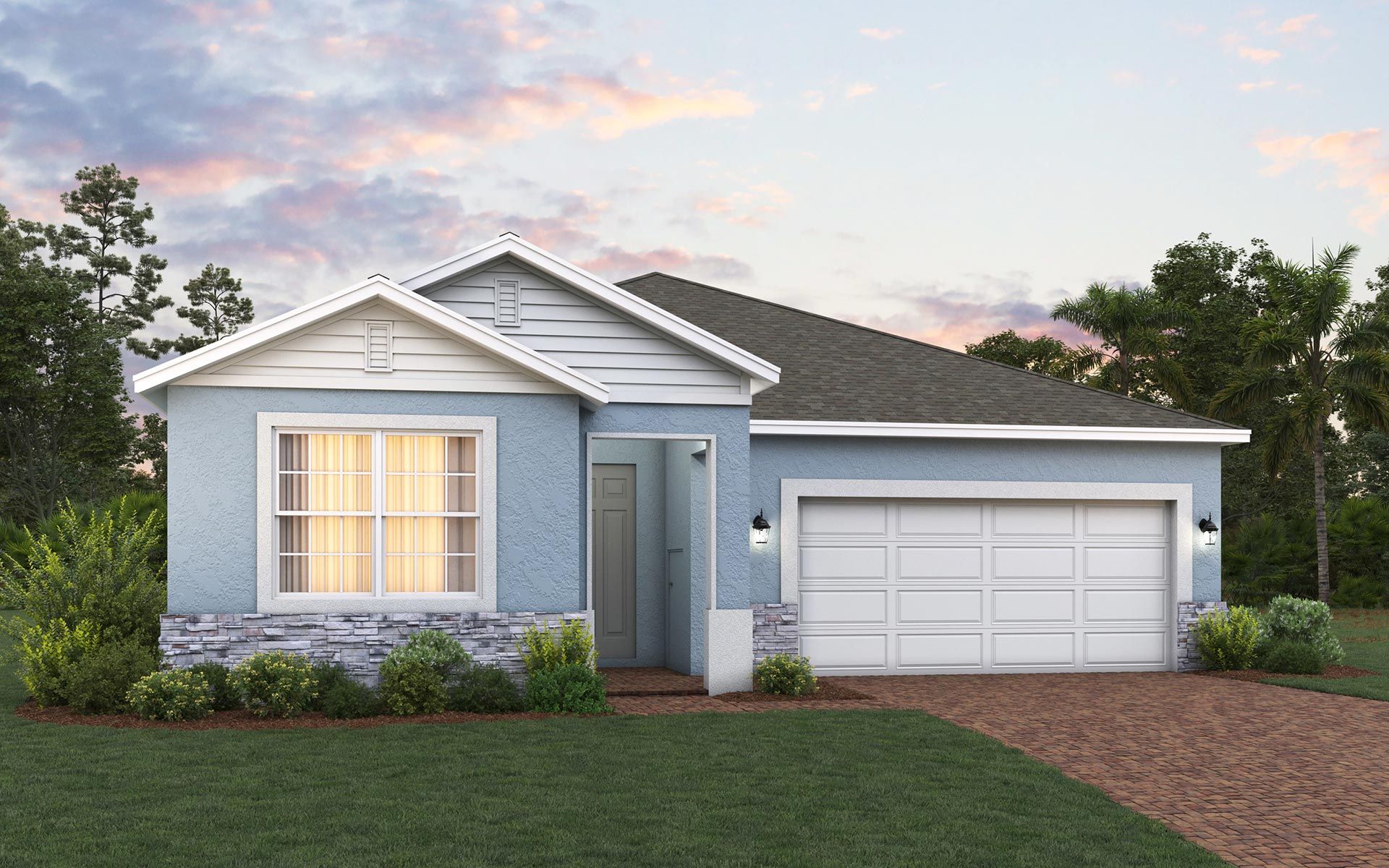 Alexander elevation 2 with optional stone