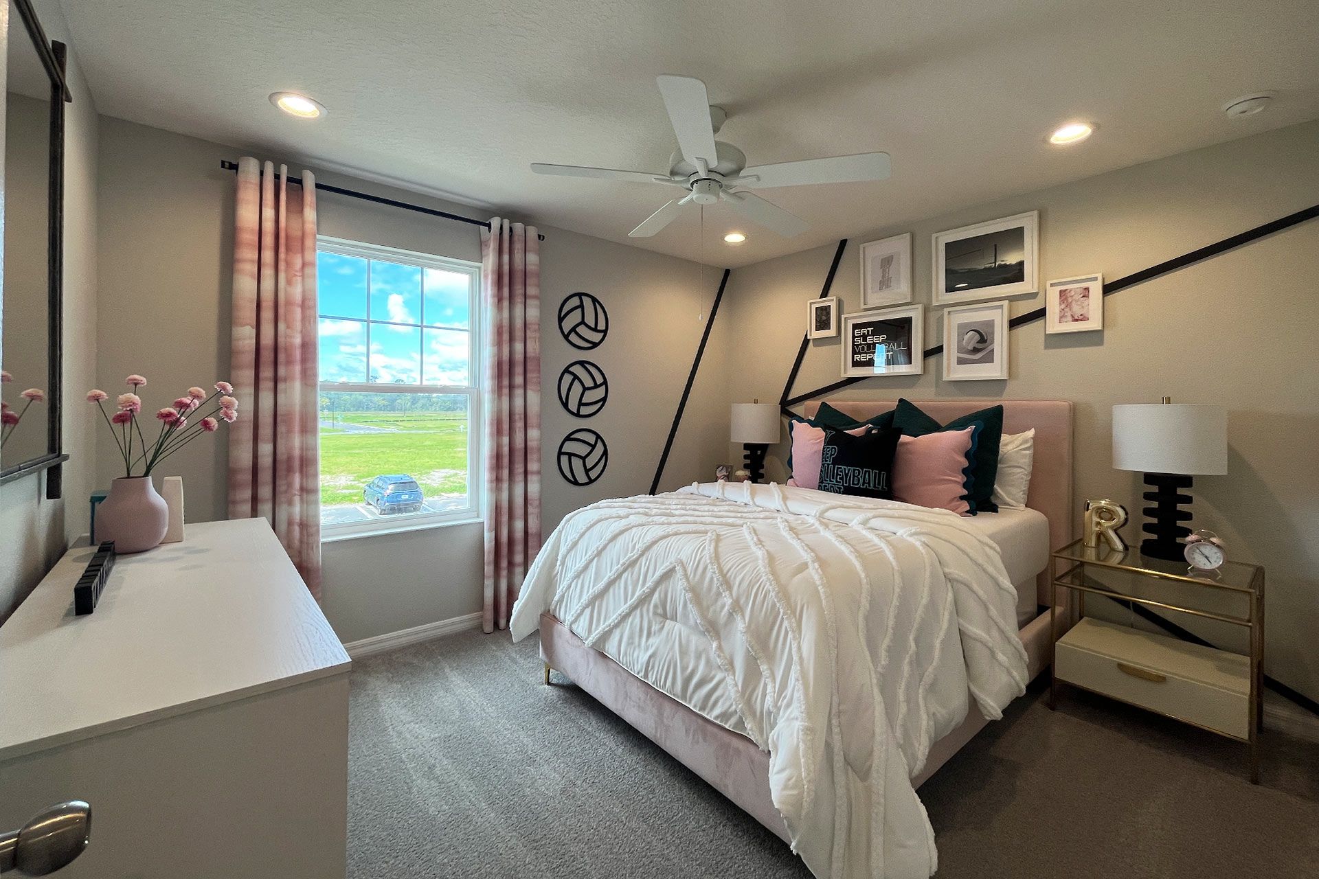 Ashley townhome exterior with covered porch in Pine Meadows, new construction in Eustis FL