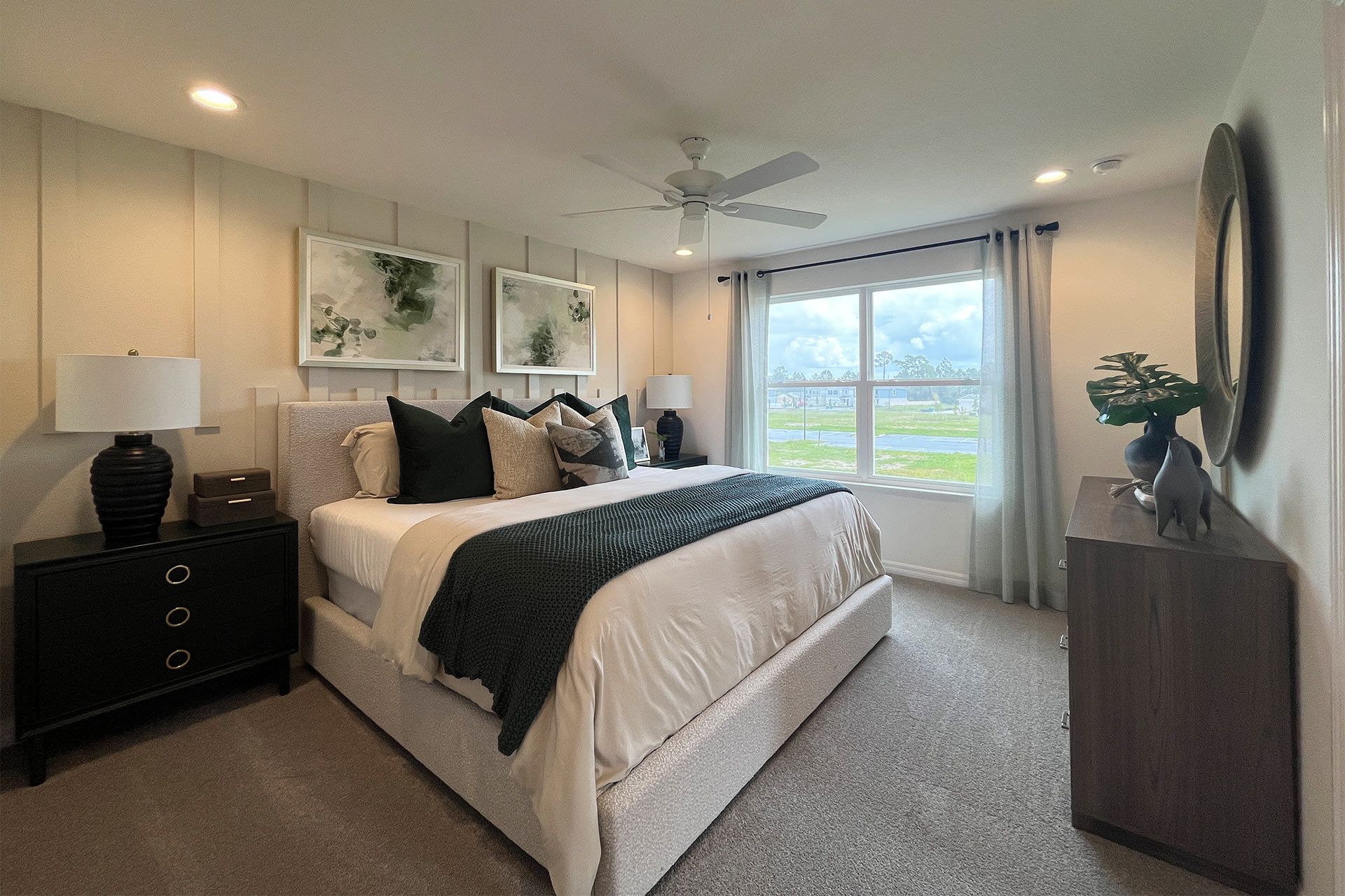 Ashley townhome exterior with covered porch in Pine Meadows, new construction in Eustis FL