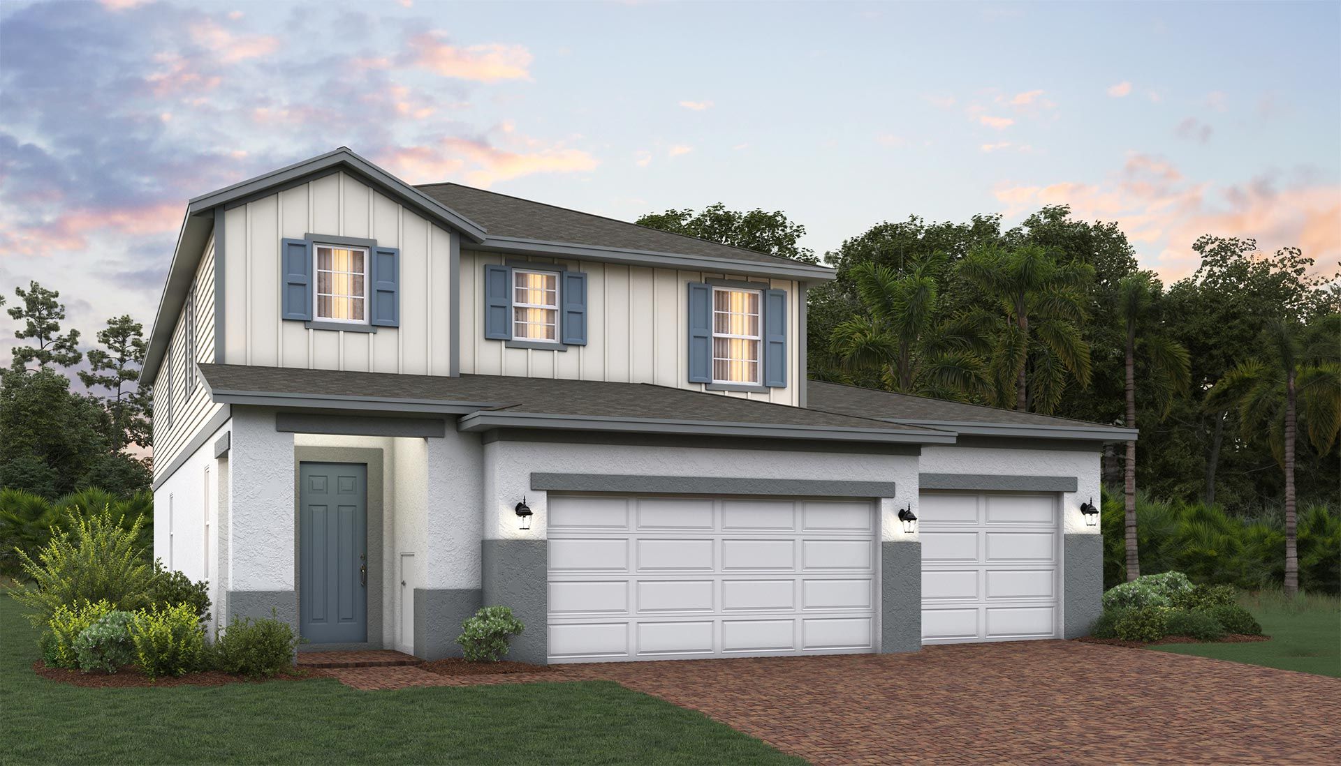 Gilchrist elevation 3 with optional 3rd car garage