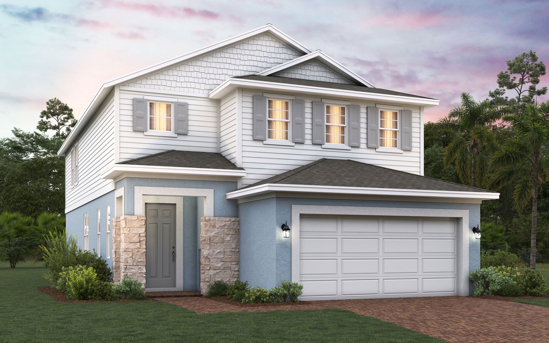 DeLeon elevation 3 with optional stone