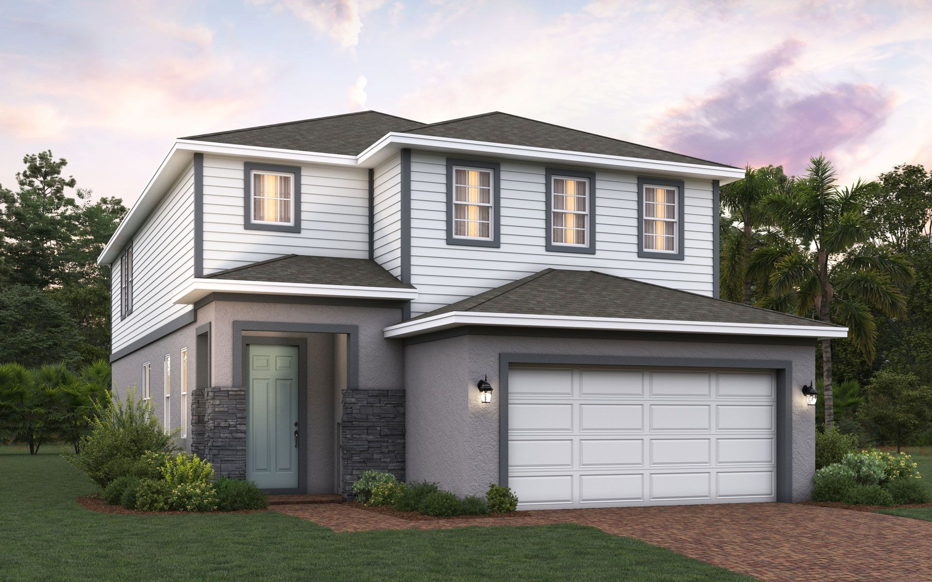 DeLeon elevation 1 with optional stone