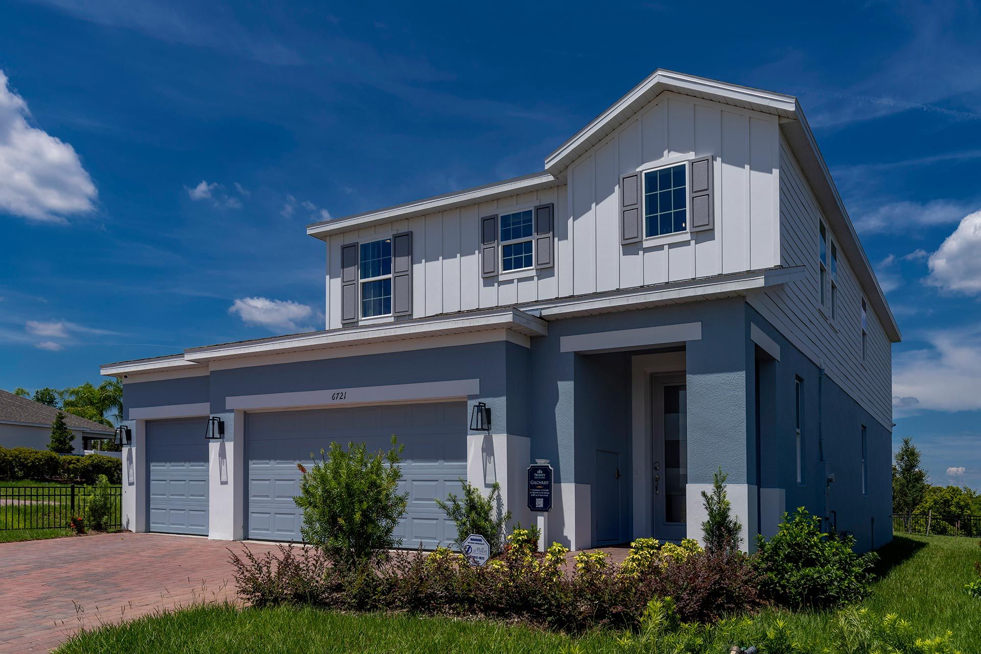 Gilchrist elevation 3 shown with optional 3rd car garage
