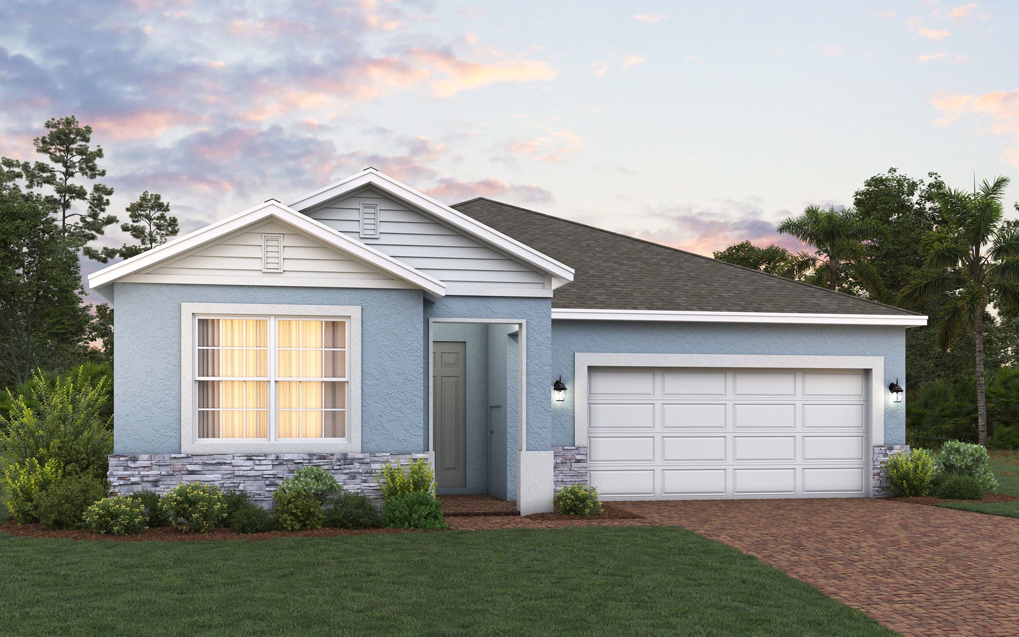 Alexander elevation 2 with optional stone