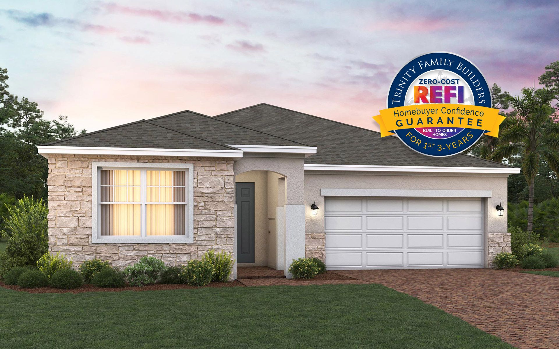 Alexander elevation 3 with optional stone