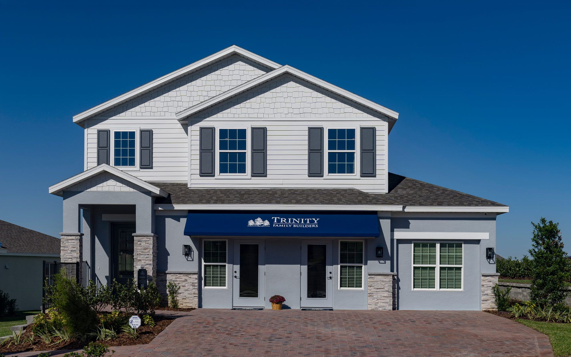 Wekiva 3-Car elevation 3 shown with optional stone