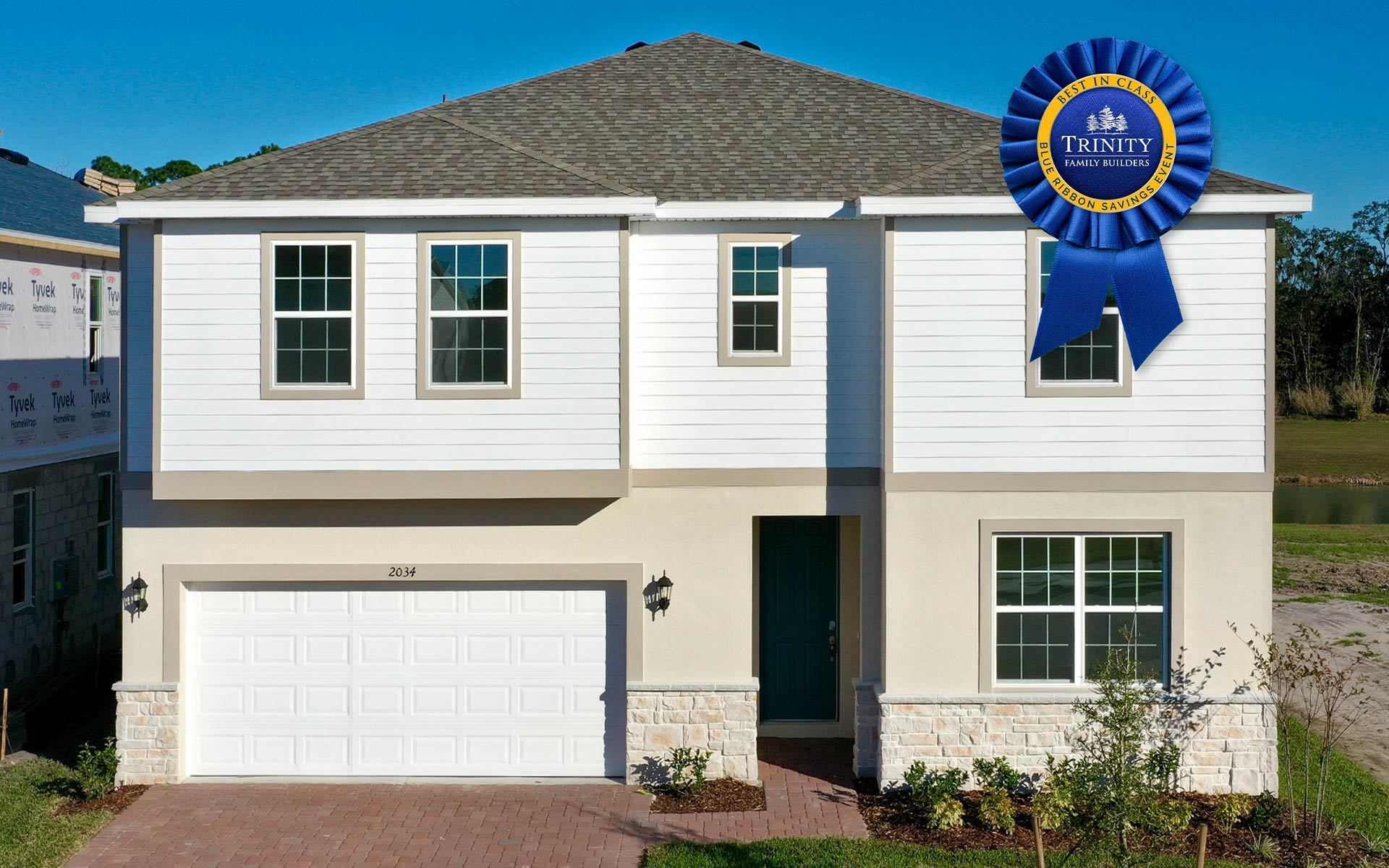 Front Exterior View of a Modern Central Florida Home