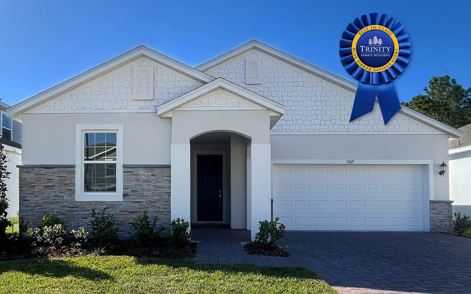 Front Exterior View of a Modern Central Florida Home