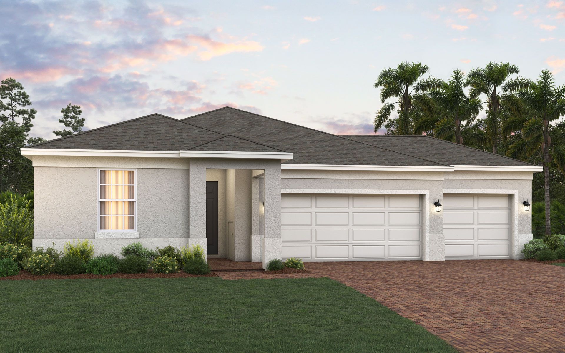 Hayden elevation 1, 3-car