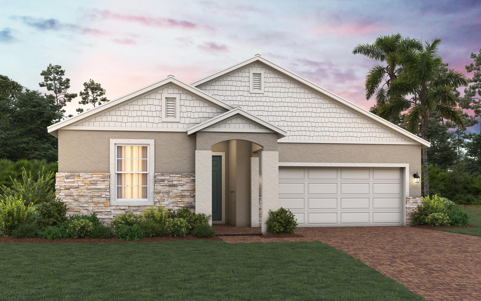 Front Exterior View of a Modern Central Florida Home