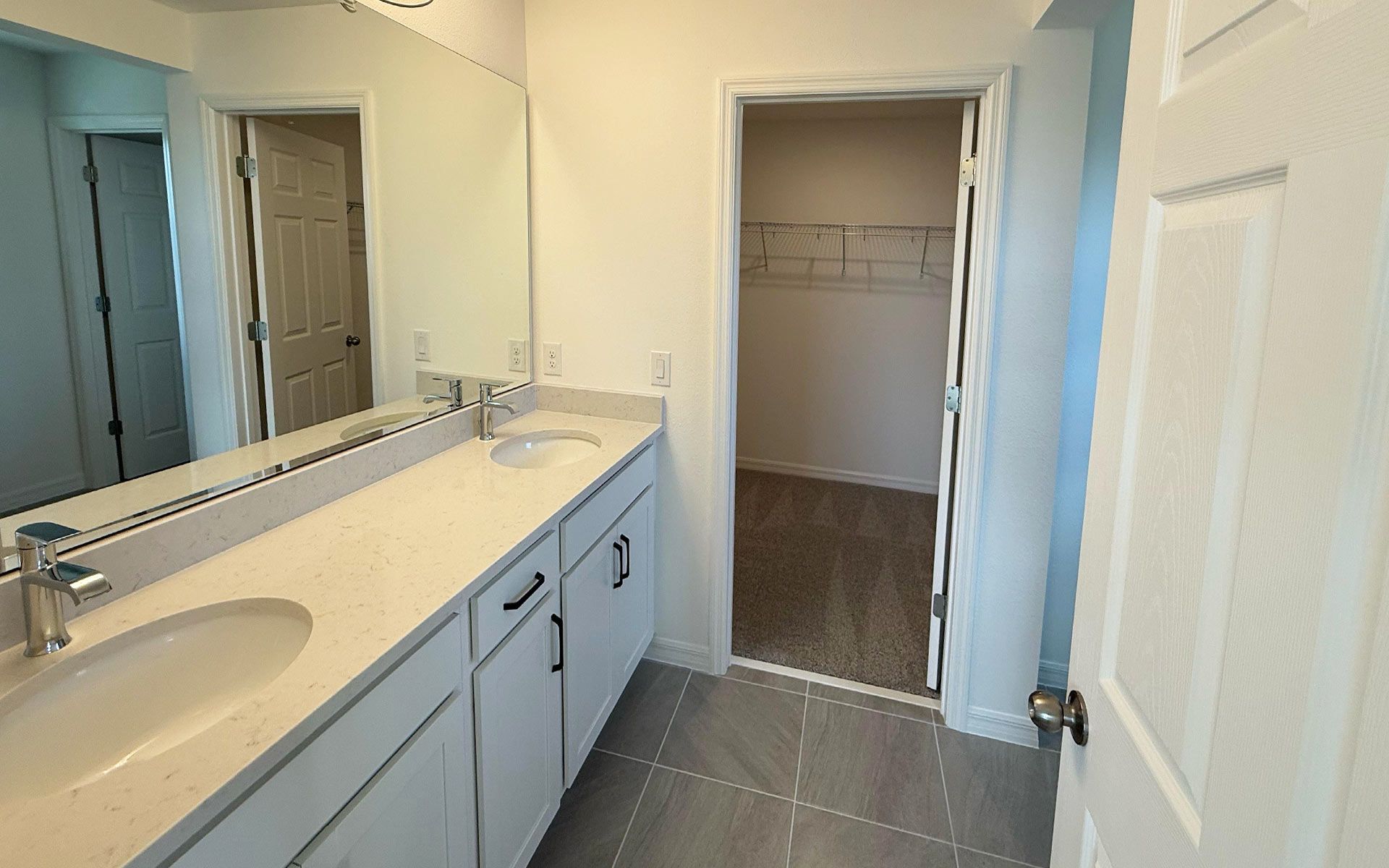 Modern Primary Bathroom with Stylish Features in Central Florida House