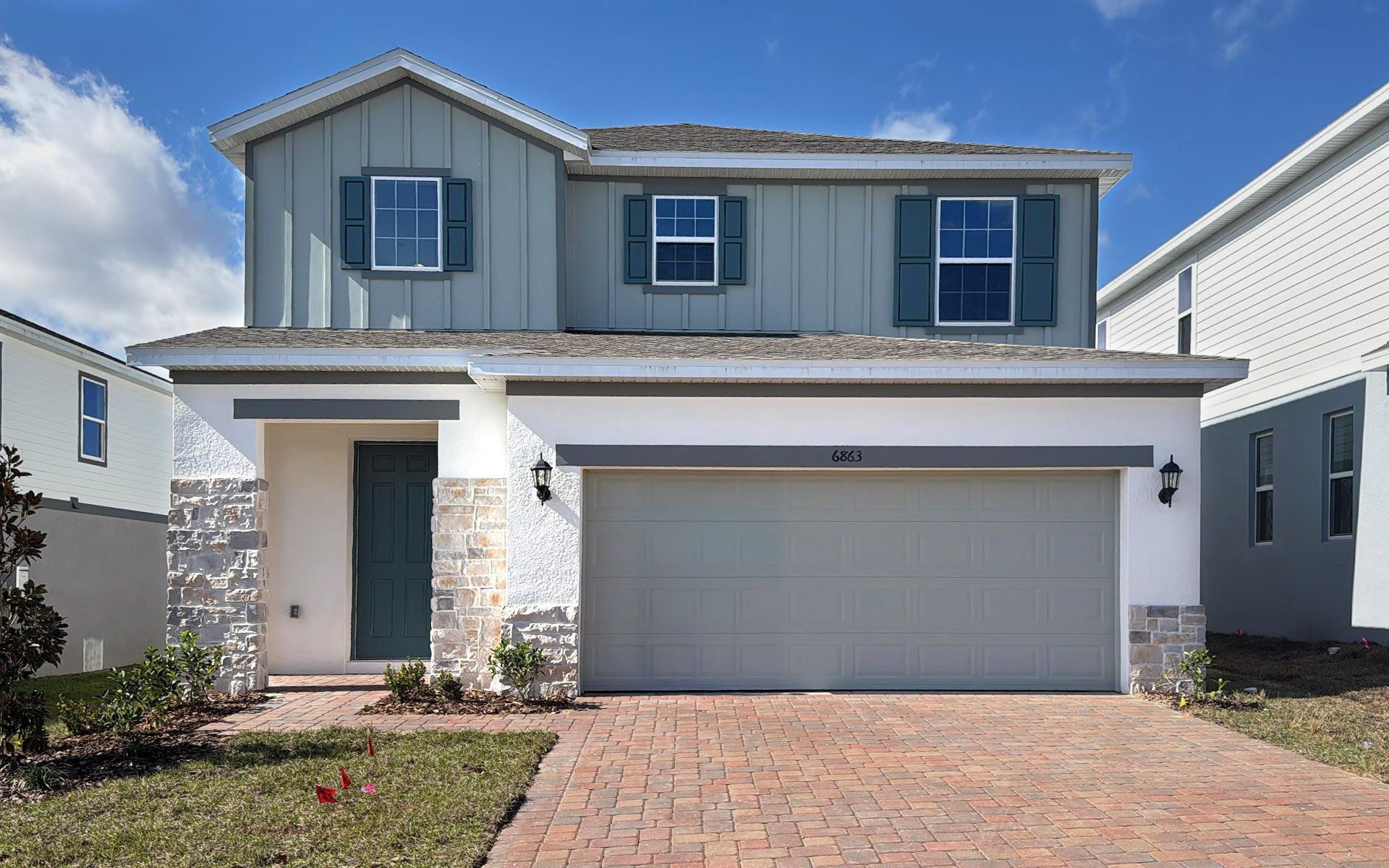 Front Exterior View of a Modern Central Florida Home