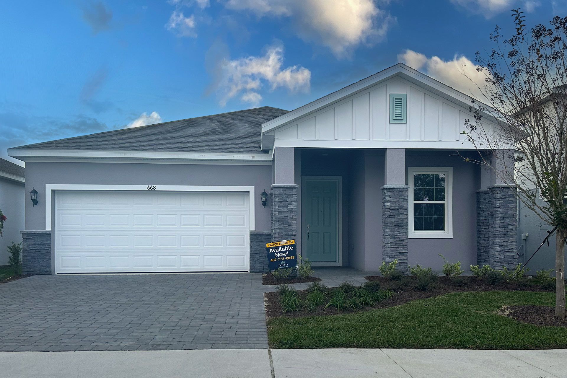 Front Exterior View of a Modern Central Florida Home