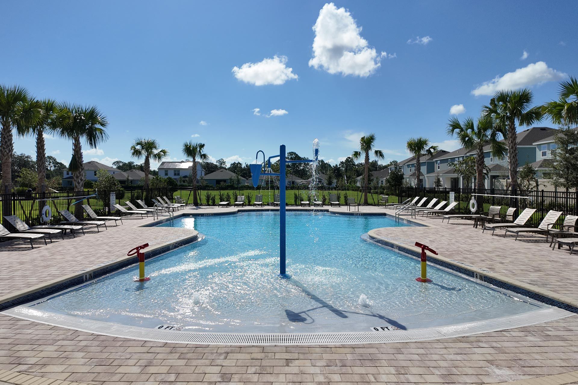 Zero-entry swimming pool & cabana