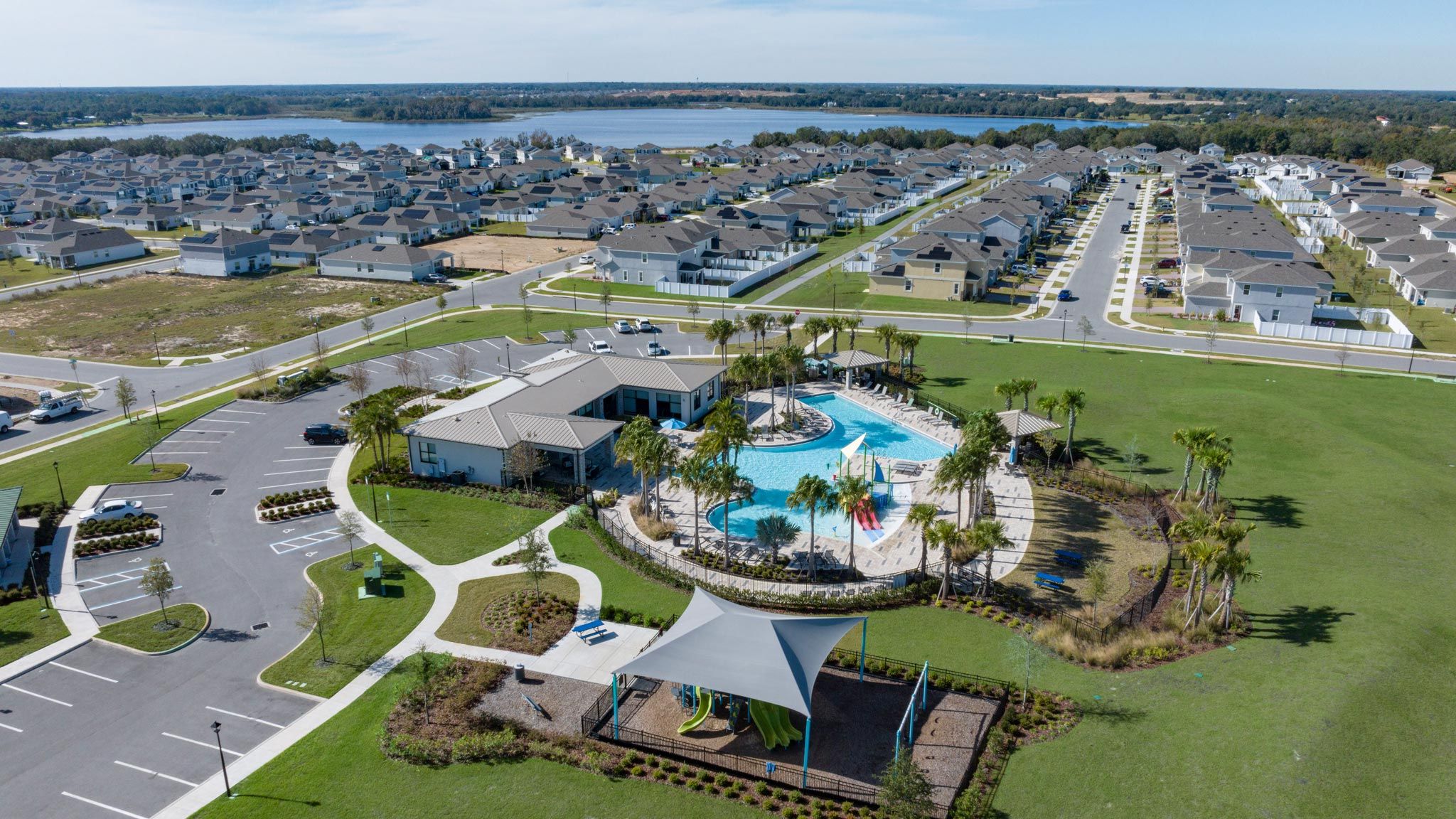 Aerial view of Trinity Lakes