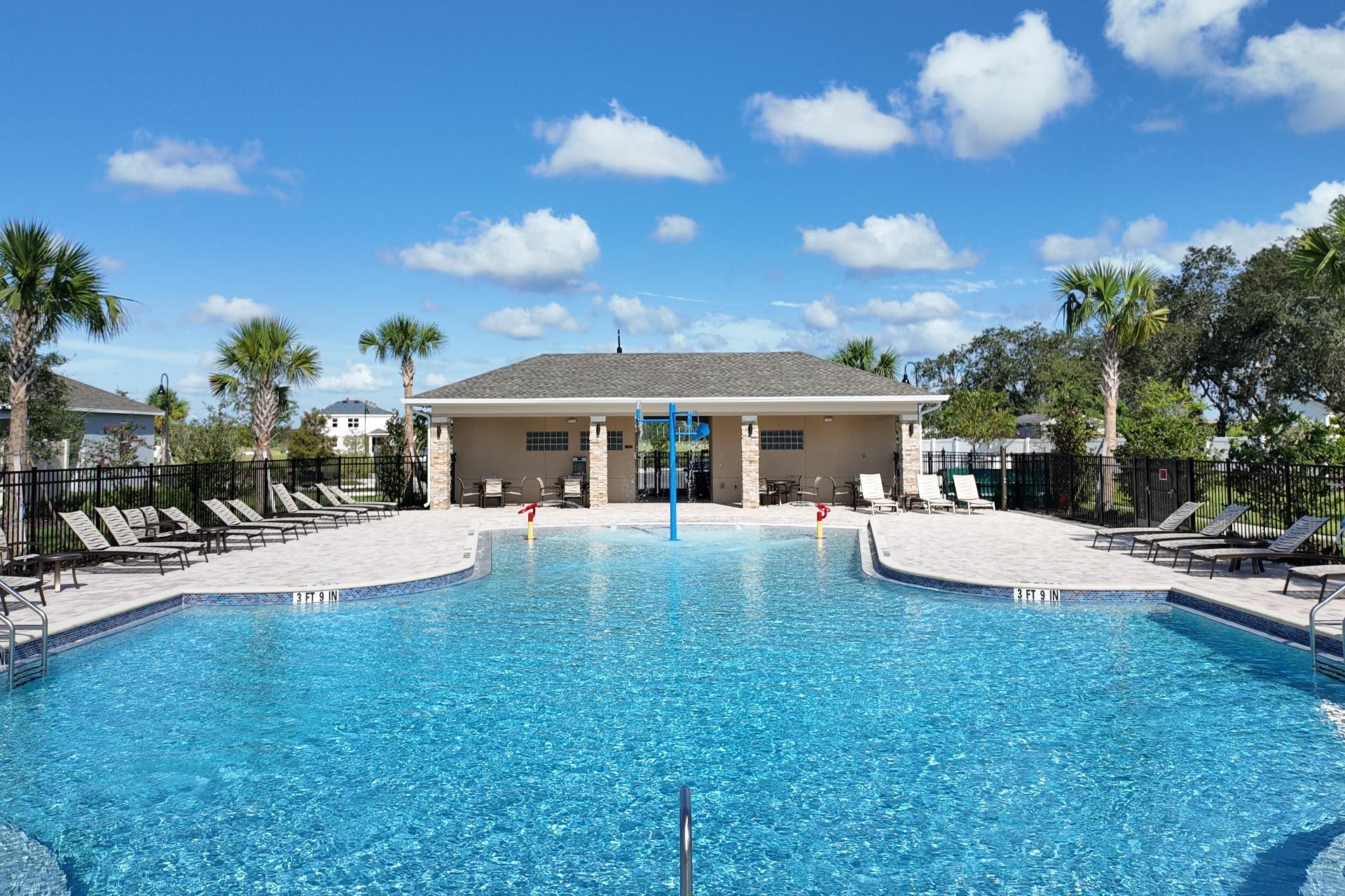 Zero-entry swimming pool & cabana