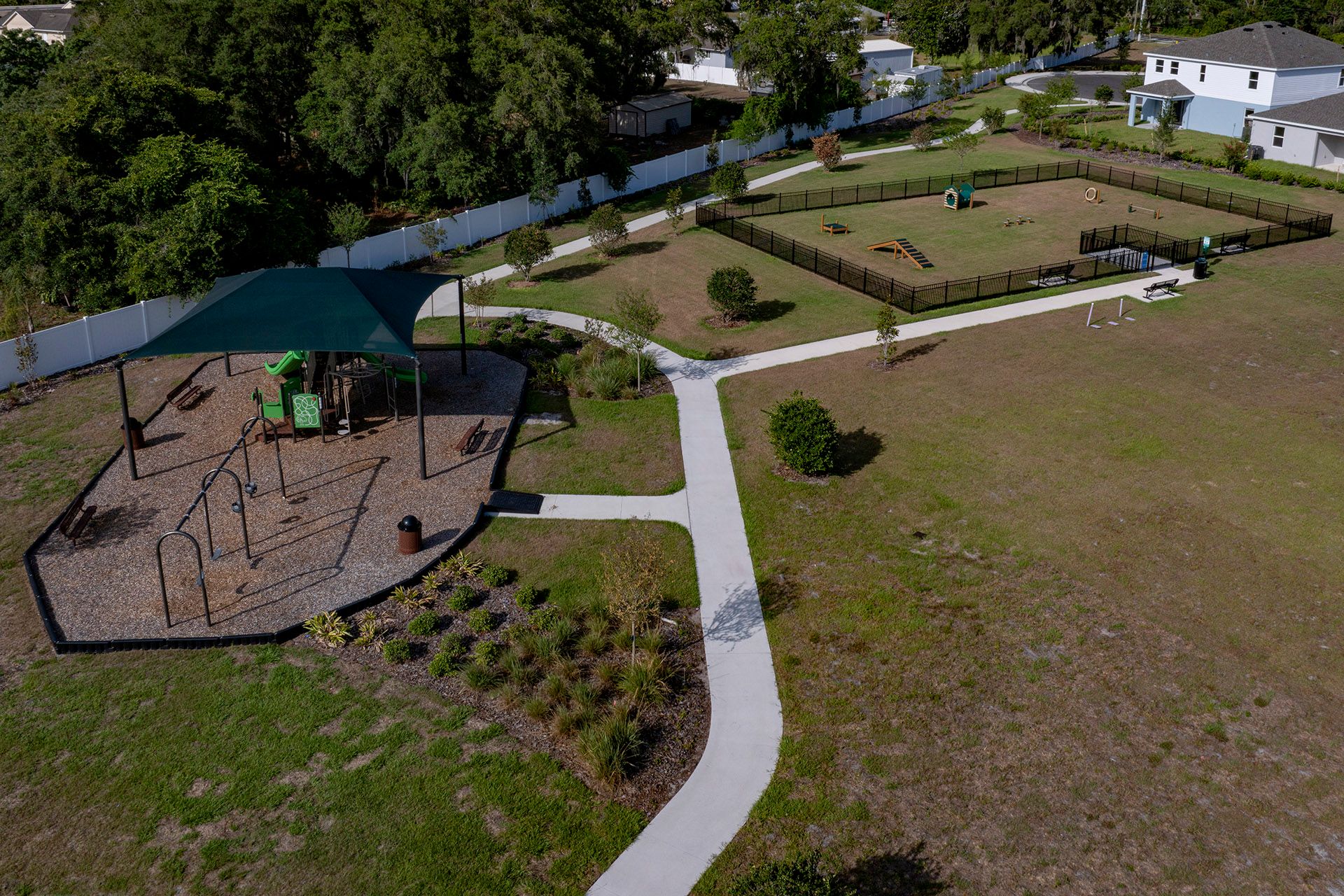 Trinity Place dog park and playground