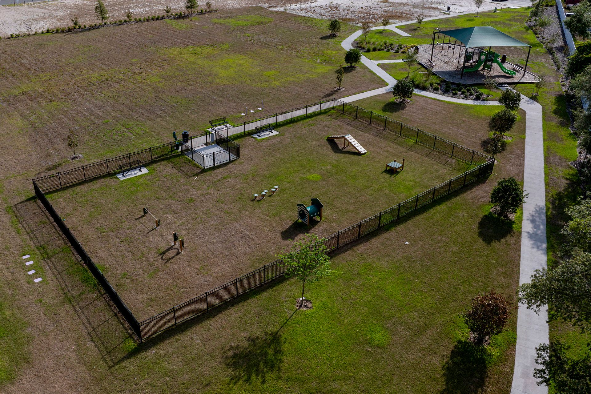 Trinity Place dog park and playground