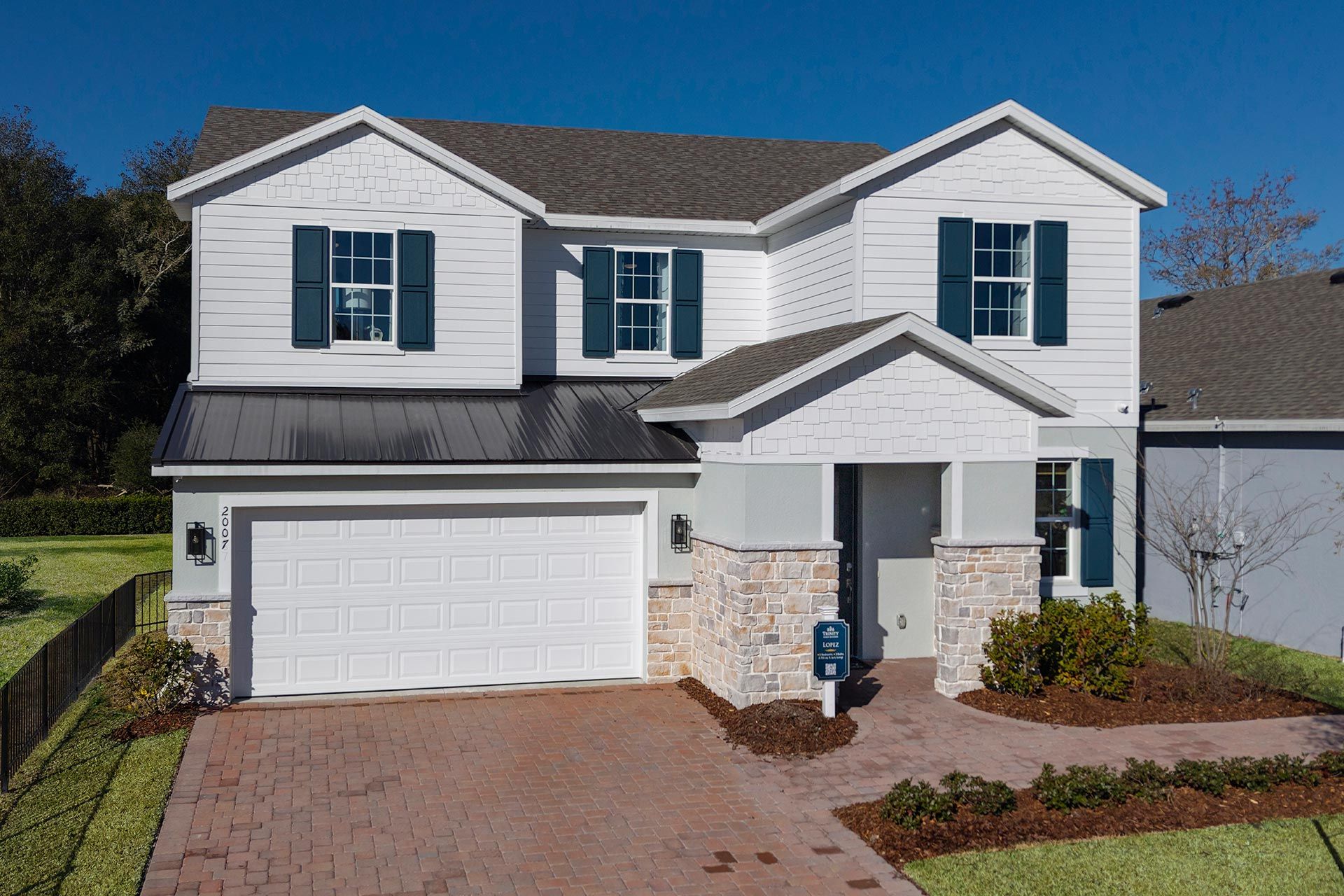 Lopez elevation 2 with optional stone