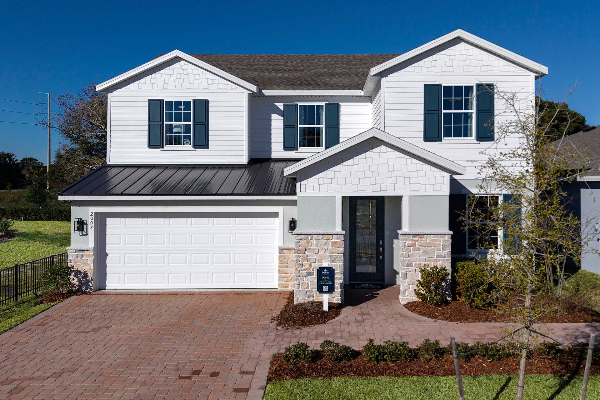 Lopez elevation 2 with optional stone
