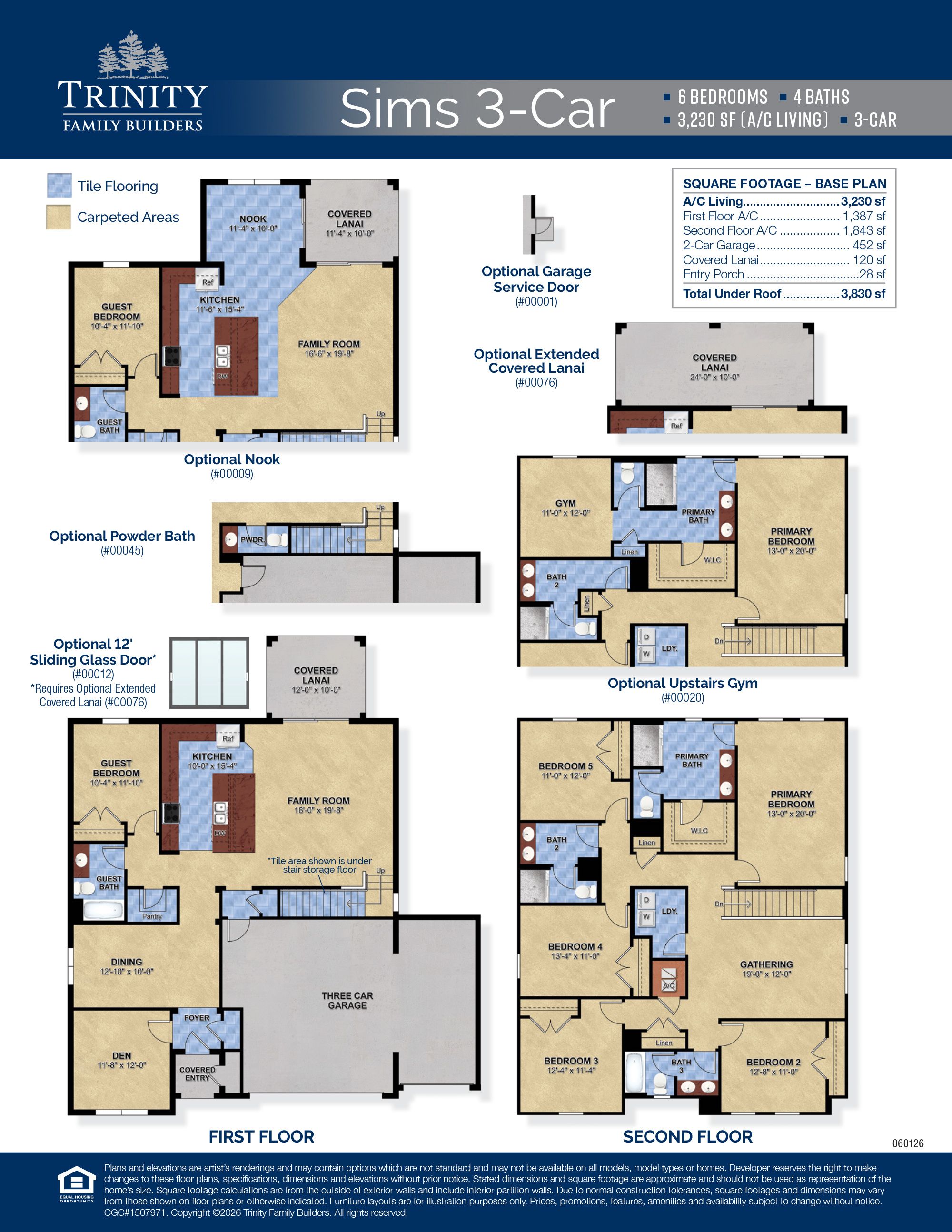 Sims 3-car floor plan