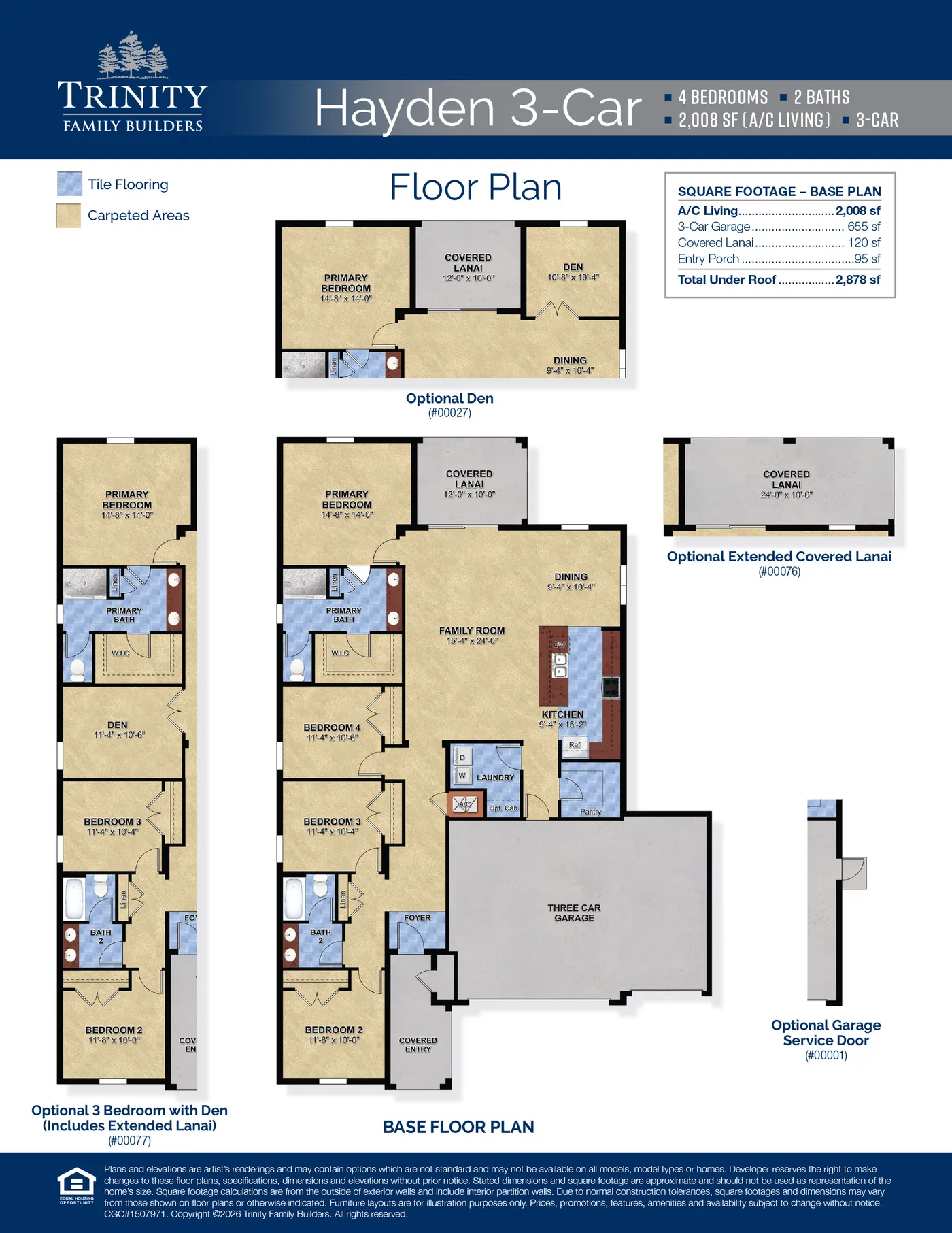 Hayden 3-Car floor plan layout