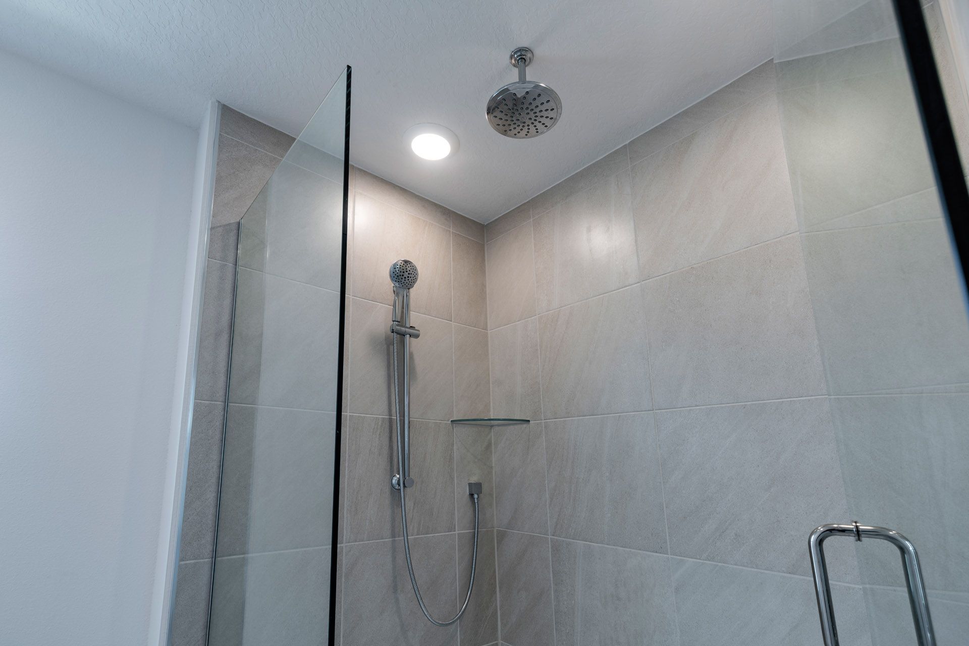 Modern Primary Bathroom with Stylish Features in Central Florida House