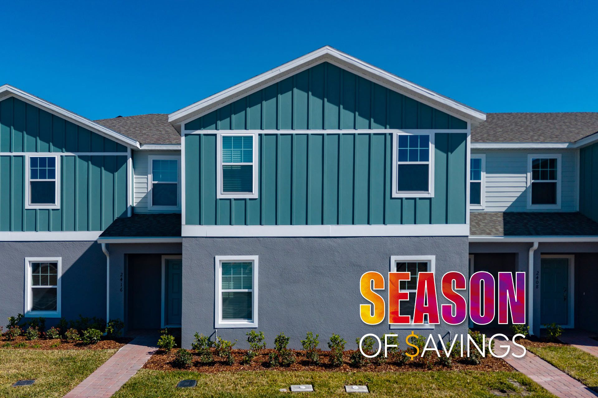 Front Exterior View of a Modern Central Florida townhome