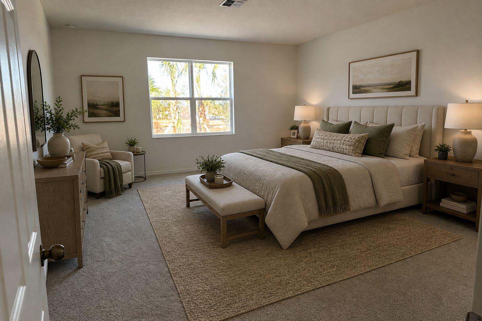 Elegant Primary Bedroom in Central Florida Home