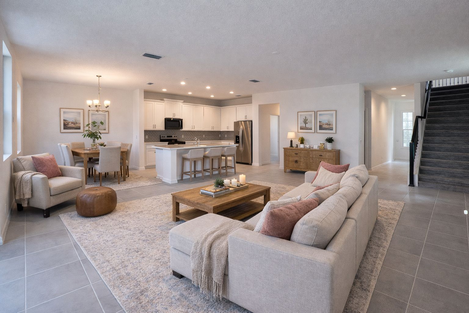 Family-Friendly Living Room in Central Florida Home