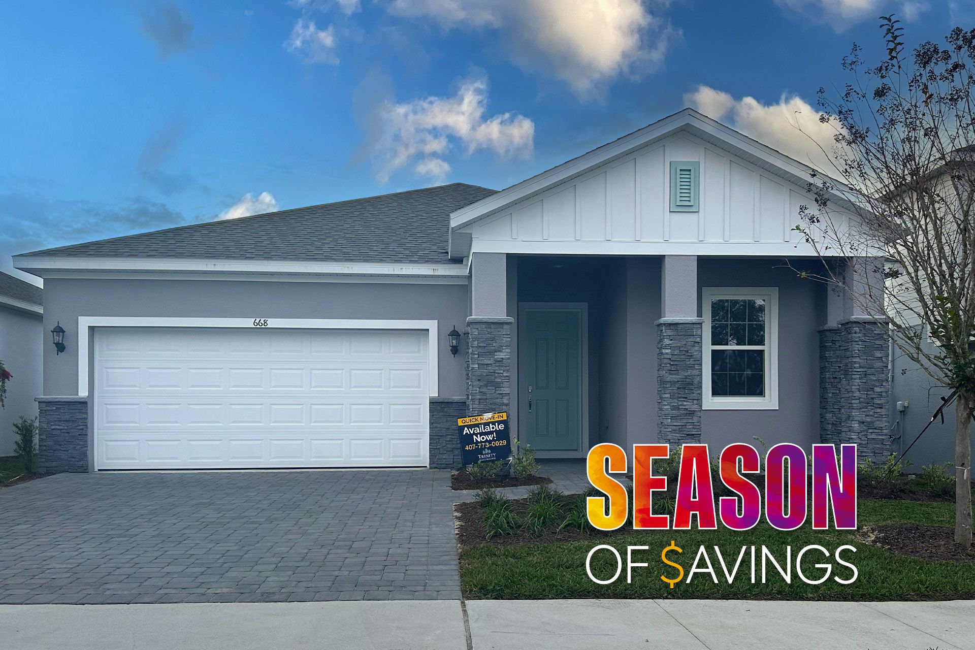 Front Exterior View of a Modern Central Florida Home