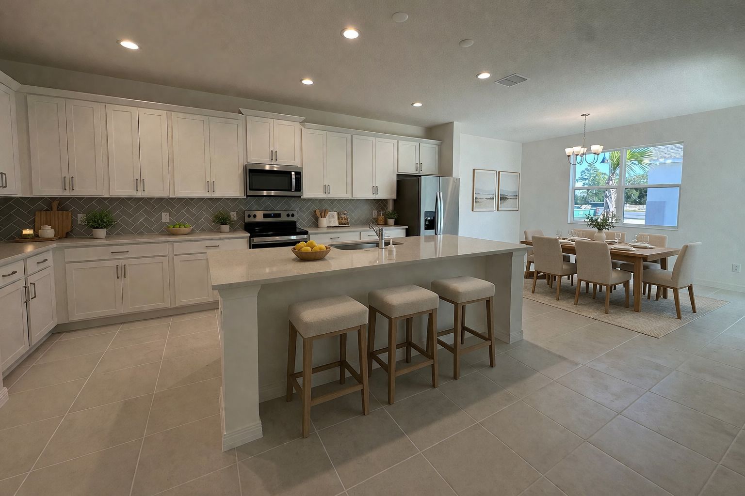 Modern Open-Concept Kitchen in Central Florida Home