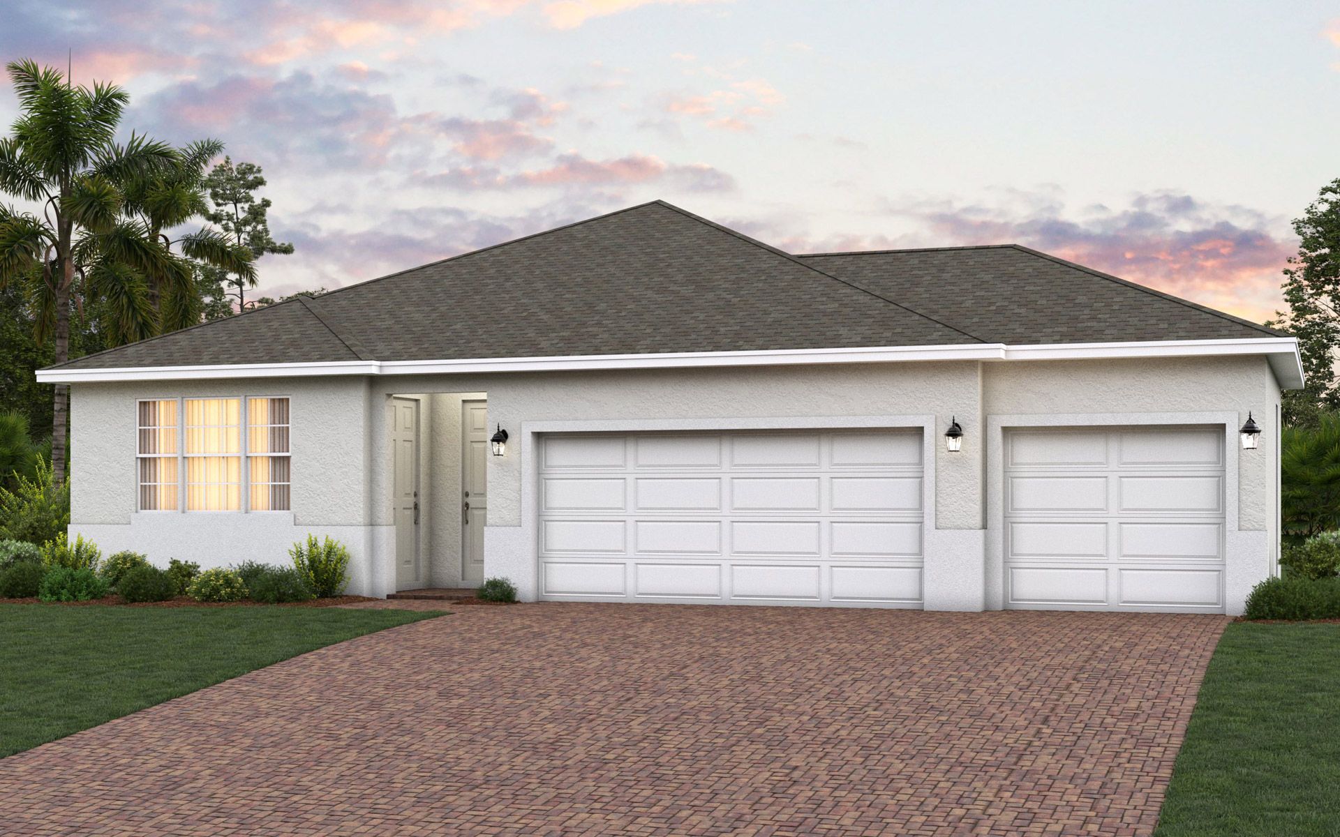 Kennedy 3-Car elevation 1