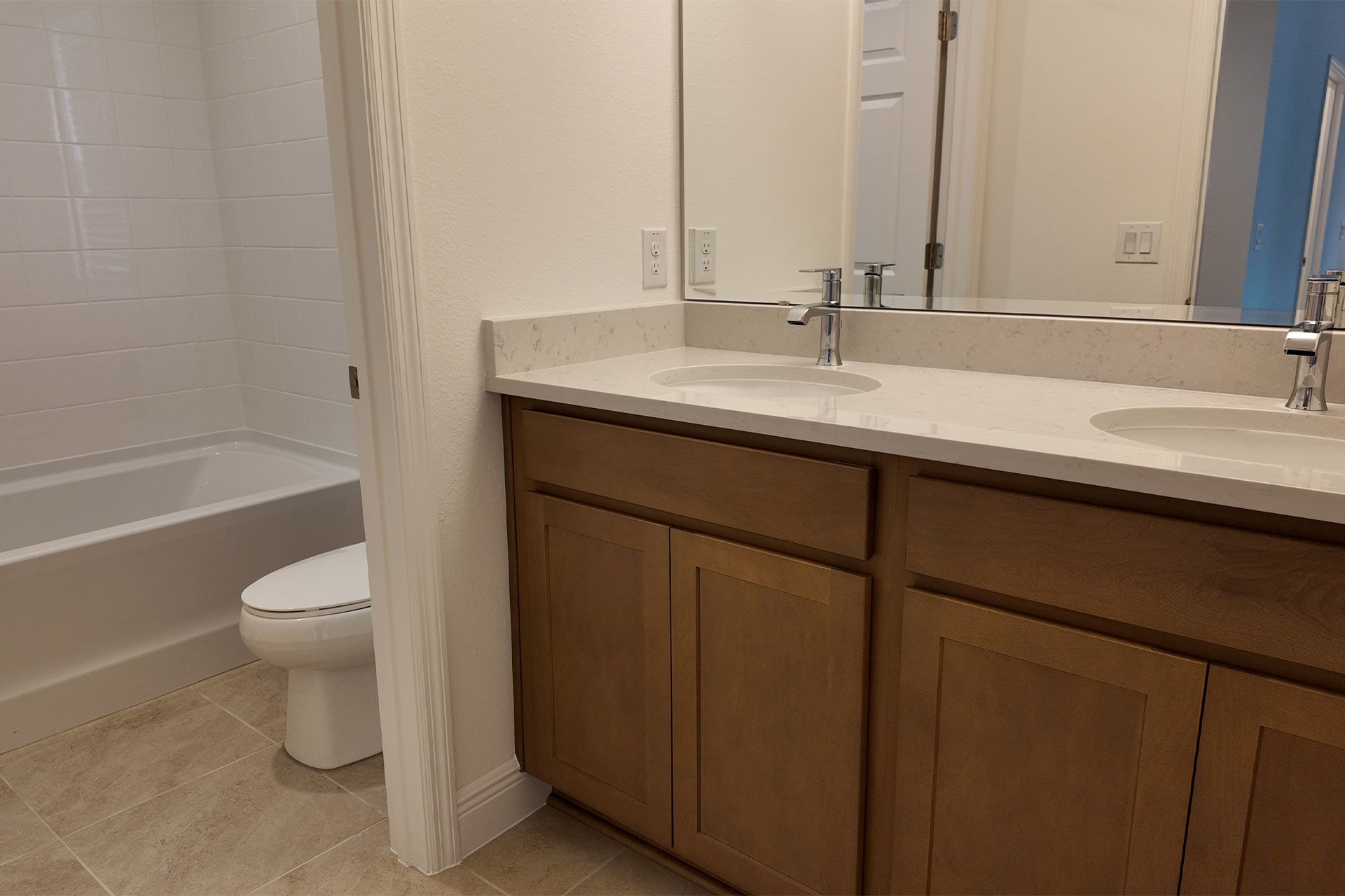 Upgraded Bathroom with Contemporary Design in Central Florida Home