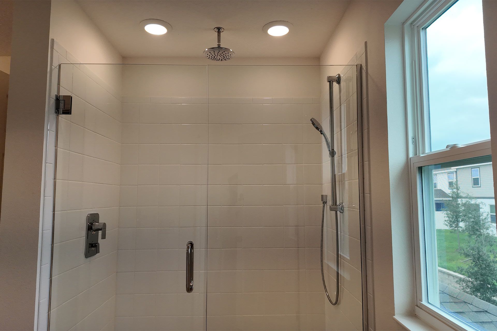 Modern Primary Bathroom with Stylish Features in Central Florida House