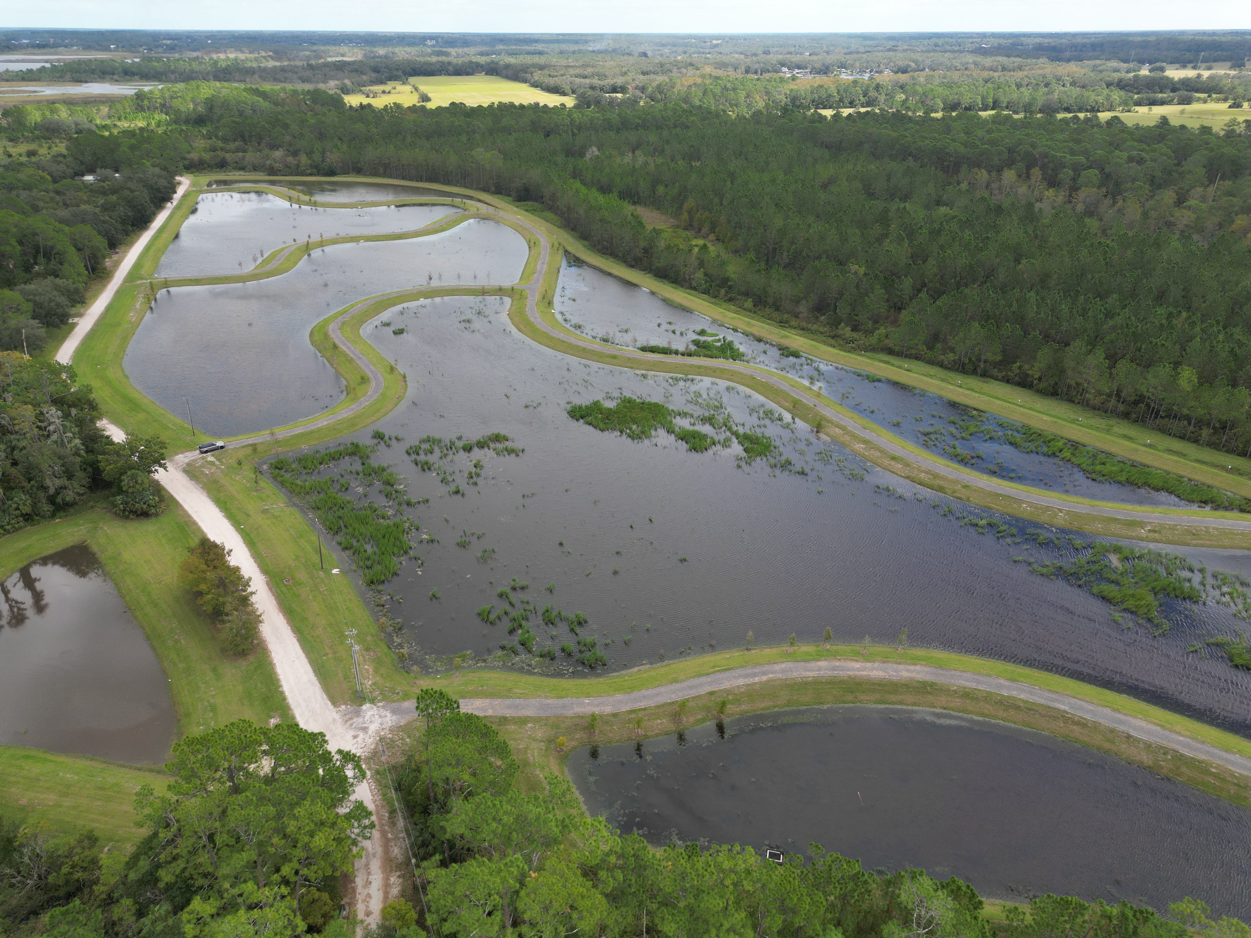 aerial of walking trail
