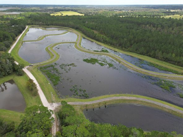 aerial of walking trail