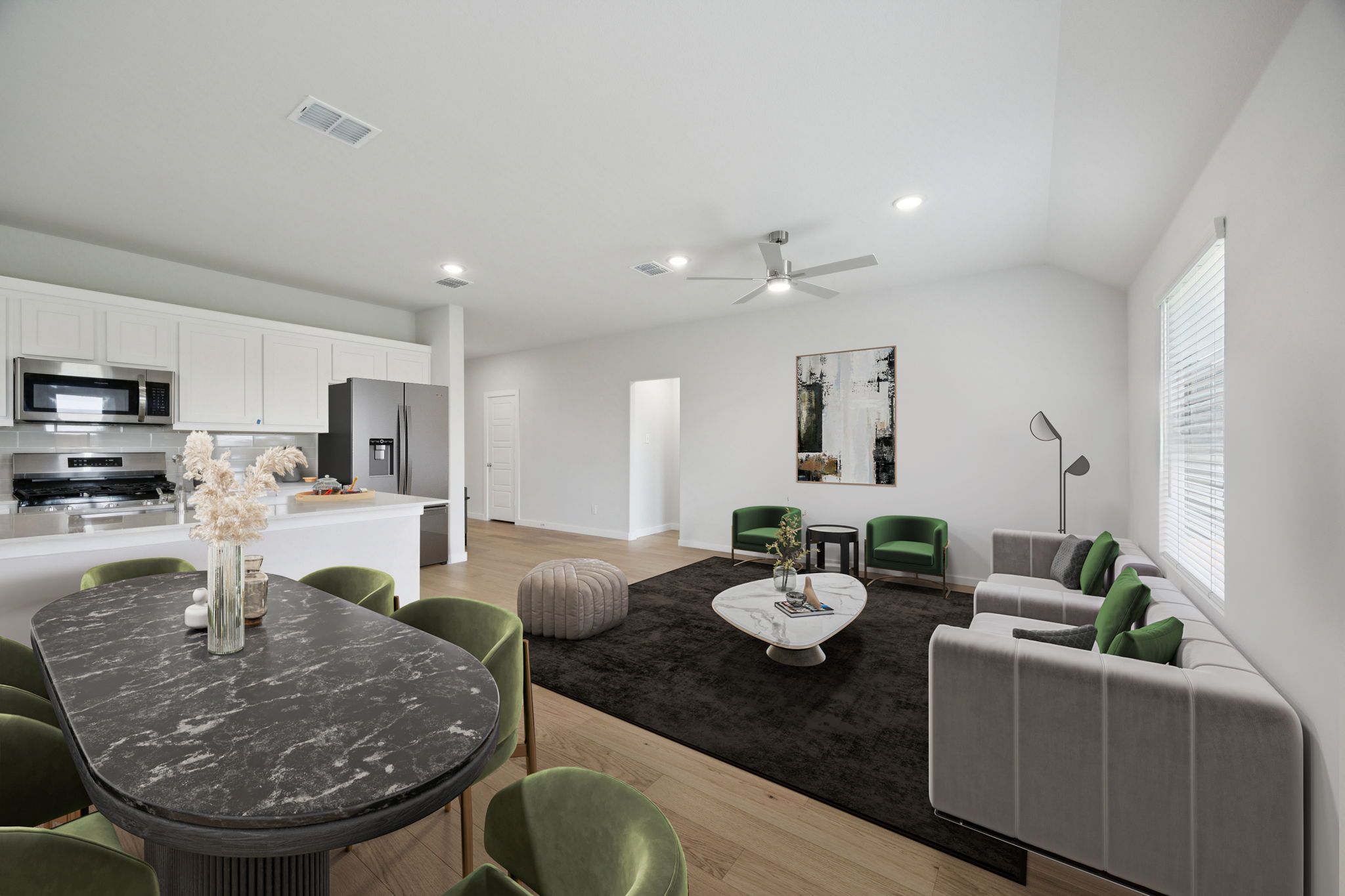 Living Room in the Hadley home plan by Trophy Signature Homes – REPRESENTATIVE PHOTO