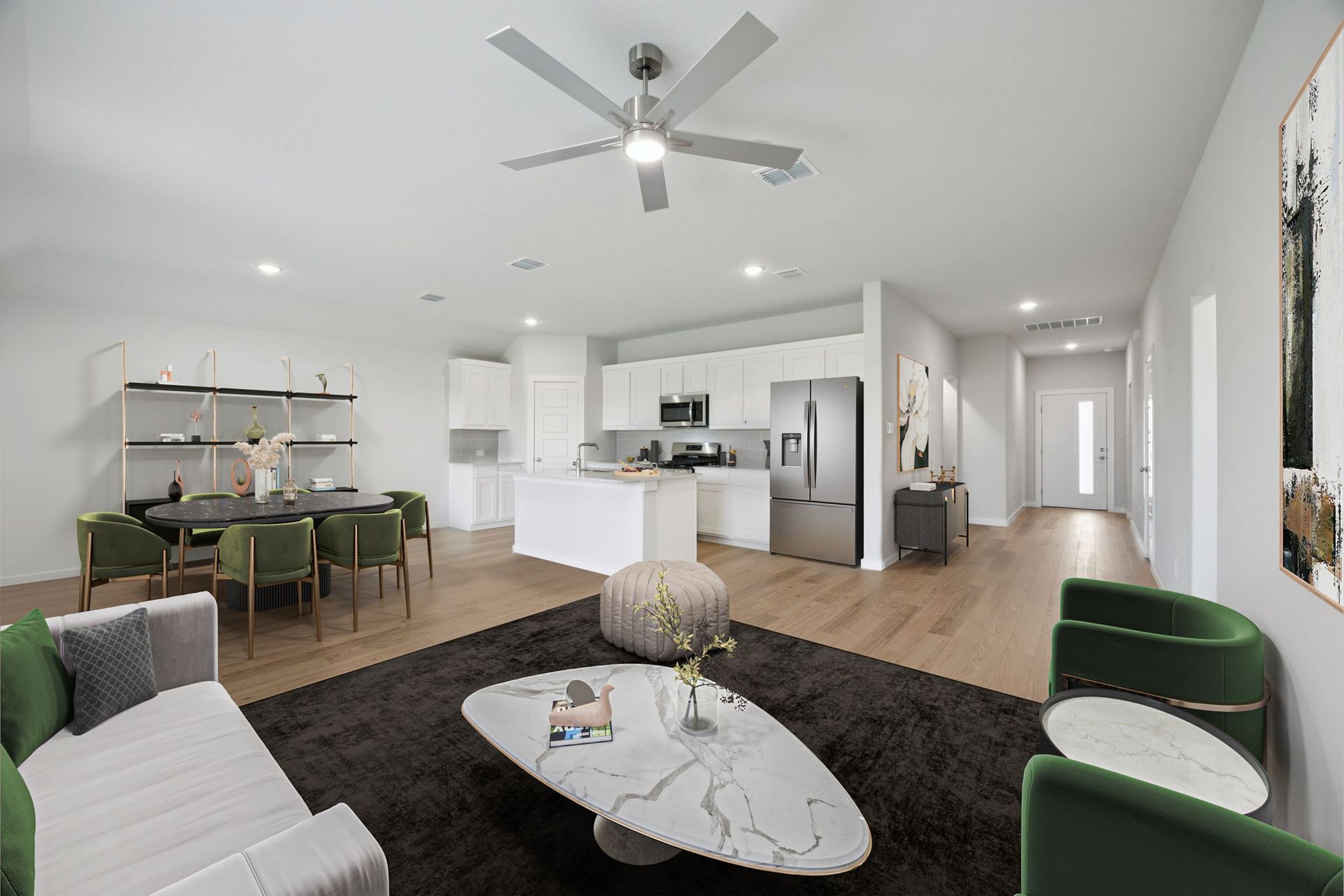 Open Floor Plan in the Hadley home plan by Trophy Signature Homes – REPRESENTATIVE PHOTO