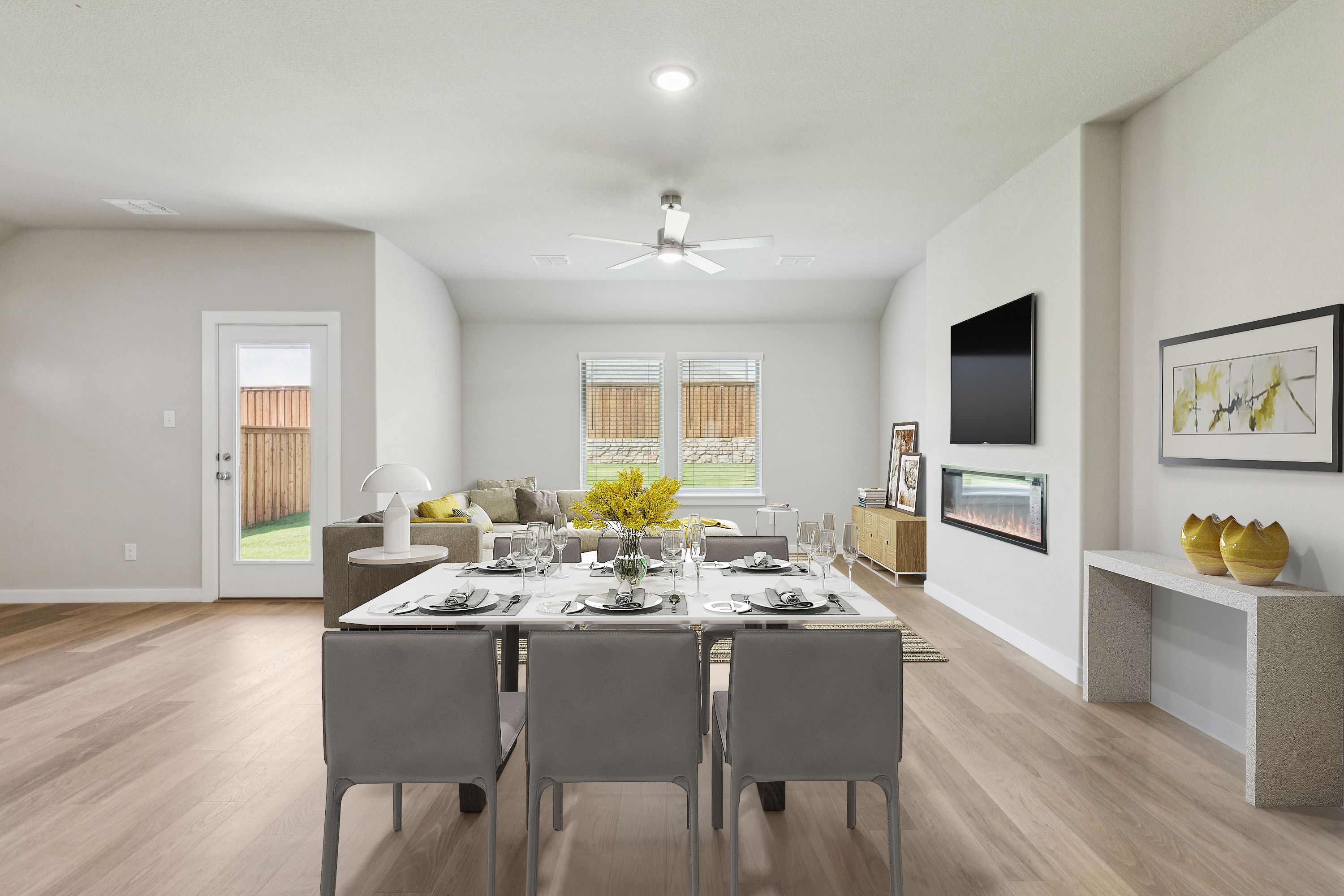 Living room in the Heisman home plan by Trophy Signature Homes – REPRESENTATIVE PHOTO