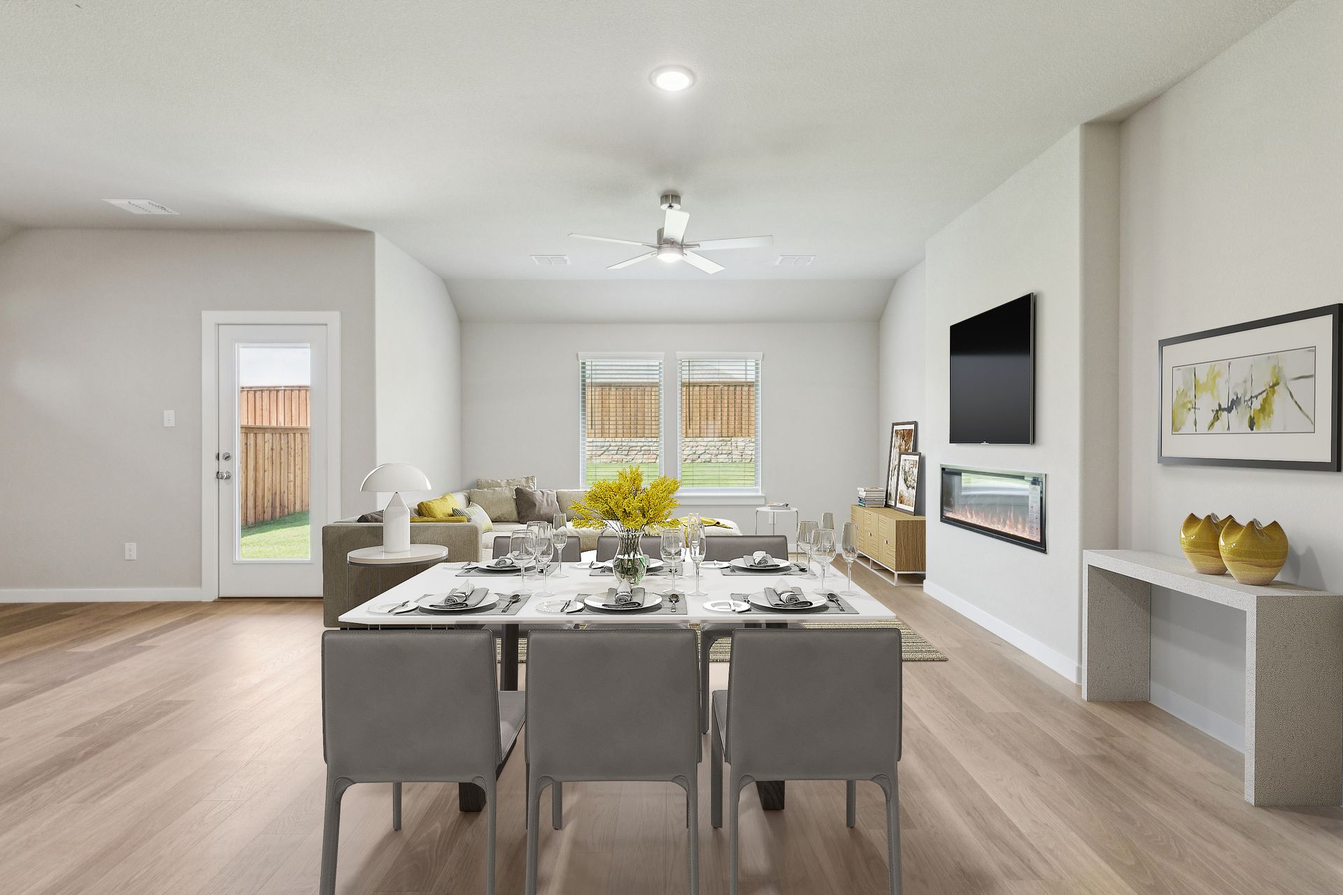 Living room in the Heisman home plan by Trophy Signature Homes – REPRESENTATIVE PHOTO