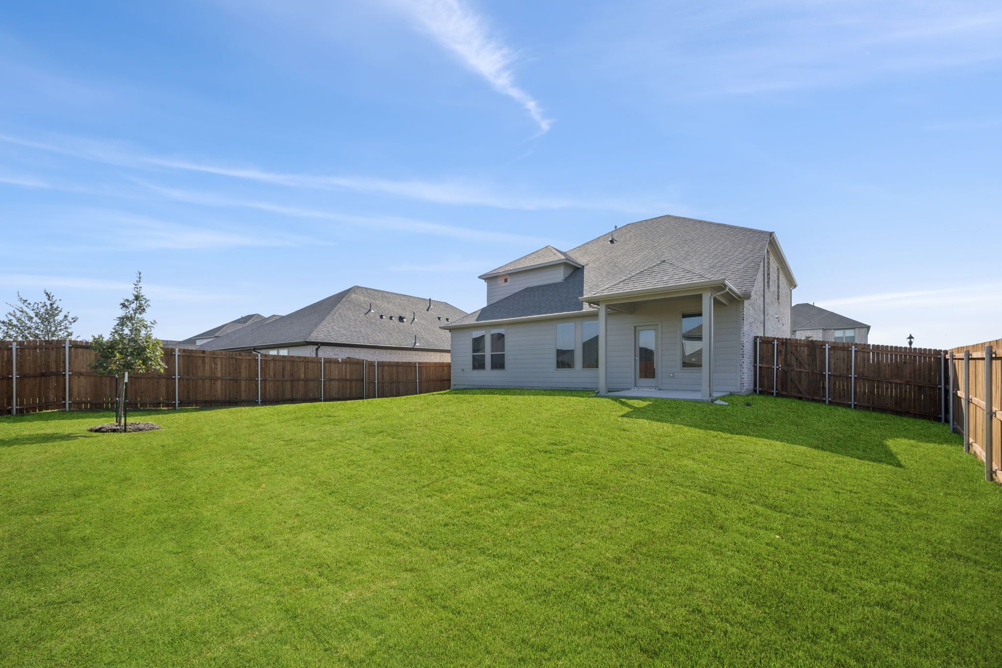Covered Patio in the Masters home plan by Trophy Signature Homes – REPRESENTATIVE PHOTO