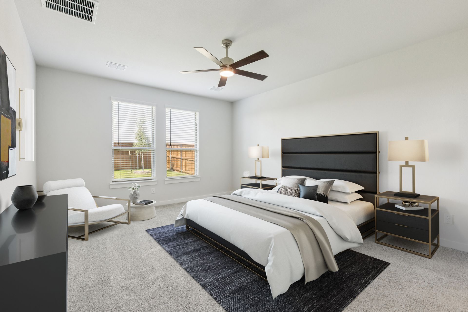 Primary Suite in the Masters home plan by Trophy Signature Homes – REPRESENTATIVE PHOTO