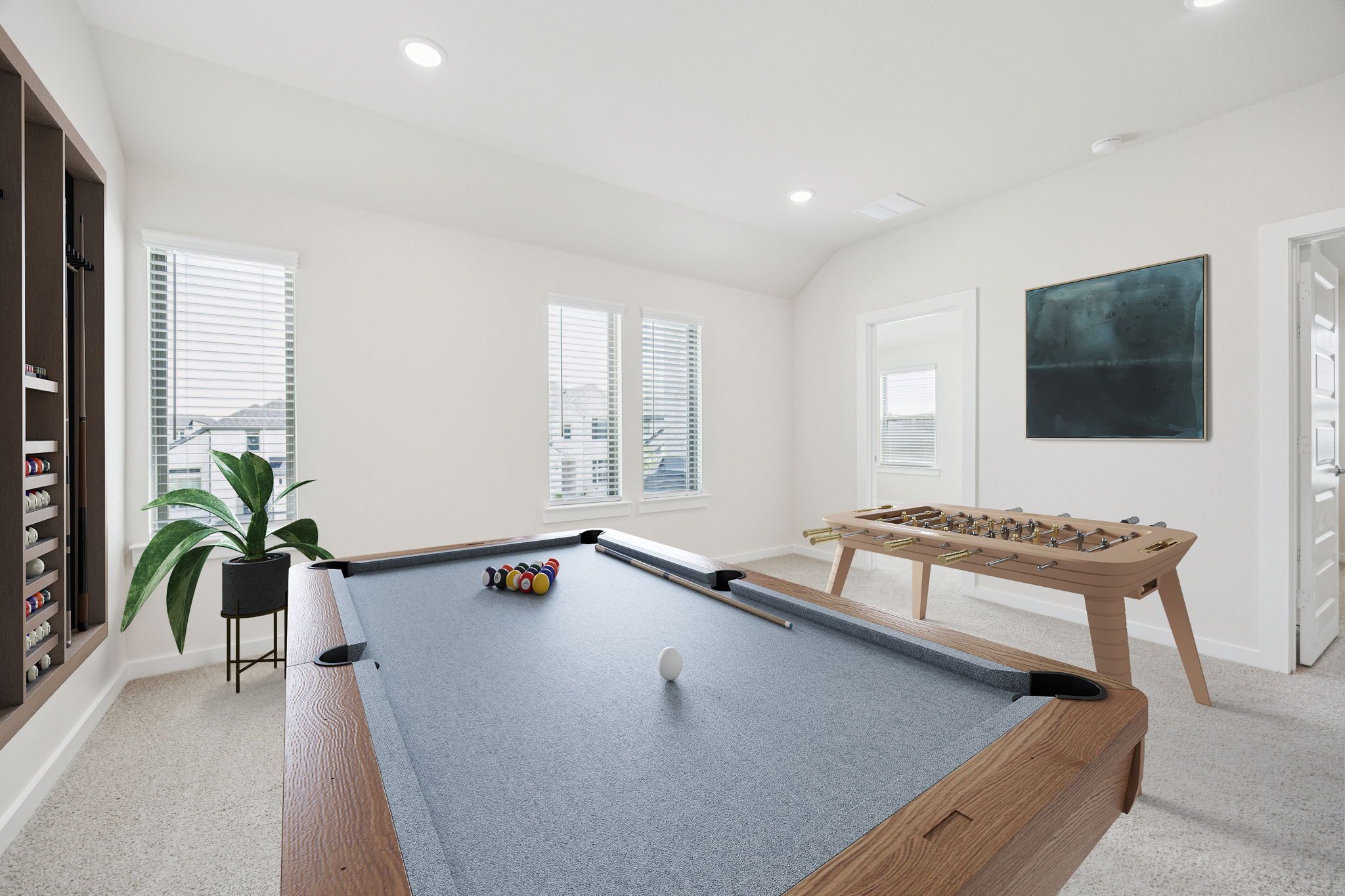 Game Room in the Claret home plan by Trophy Signature Homes – REPRESENTATIVE PHOTO