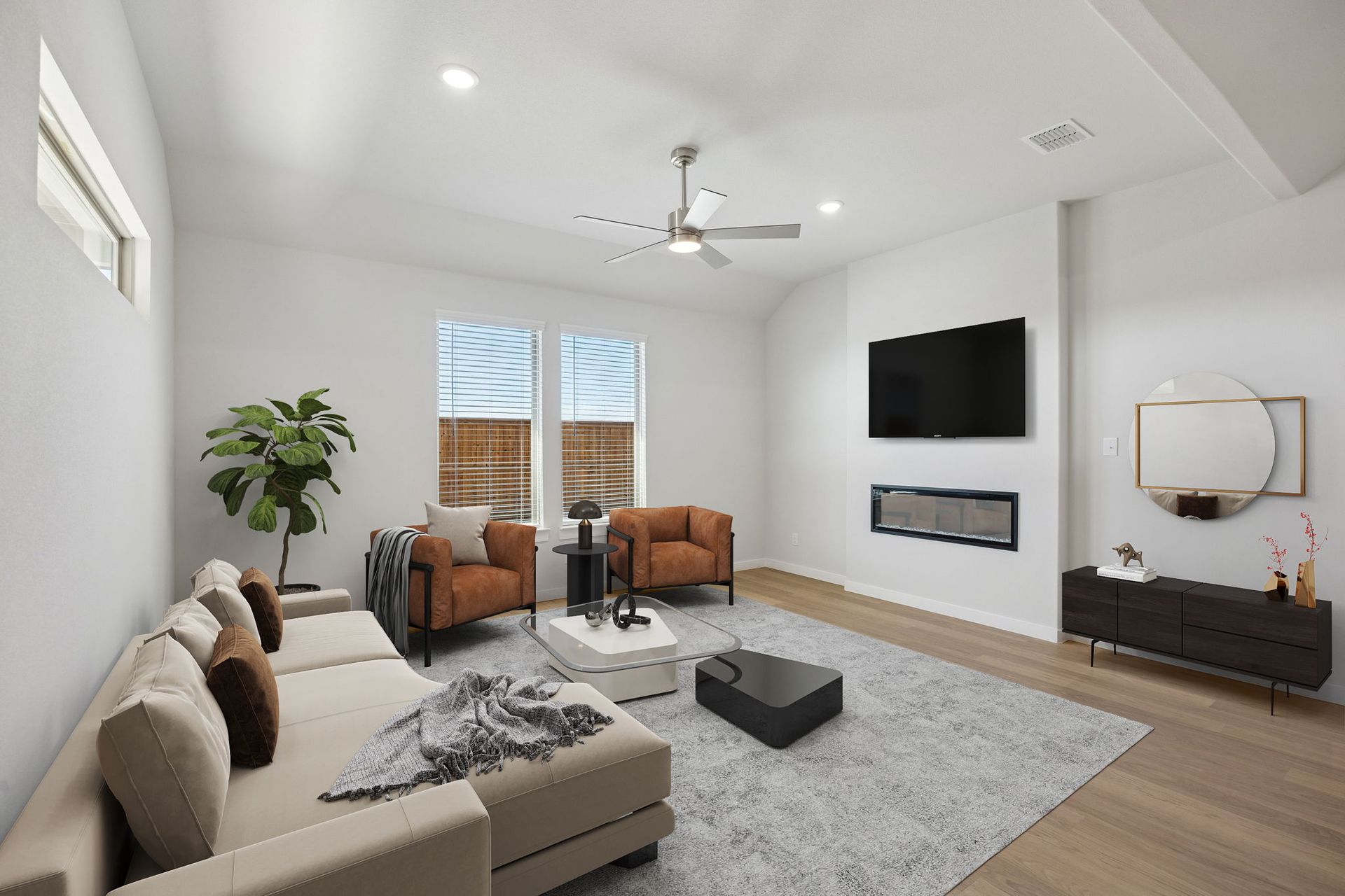 Living Room in the Wimbledon home plan by Trophy Signature Homes – REPRESENTATIVE PHOTO